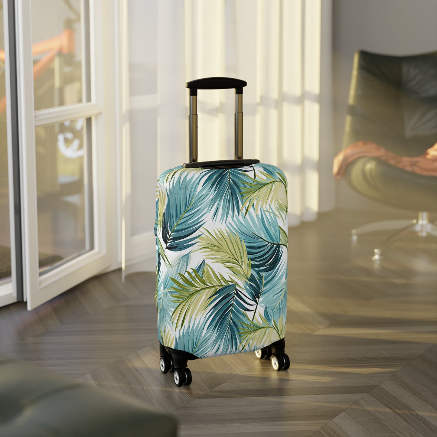 Luggage Cover, Tropical Leaves