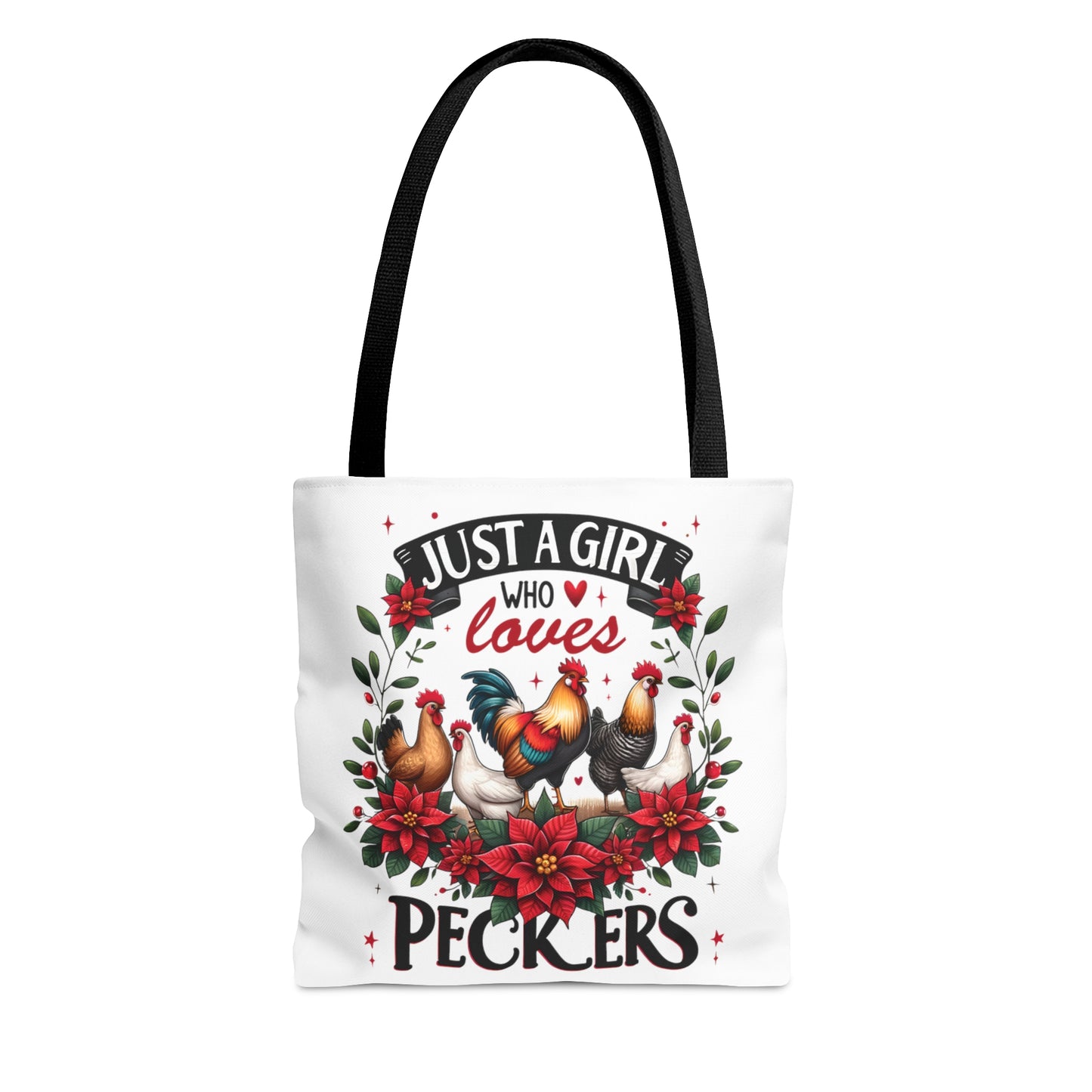 Tote Bag, Chicken, Just a Girl who loves Peckers, Personalised/Non-Personalised Tote bag