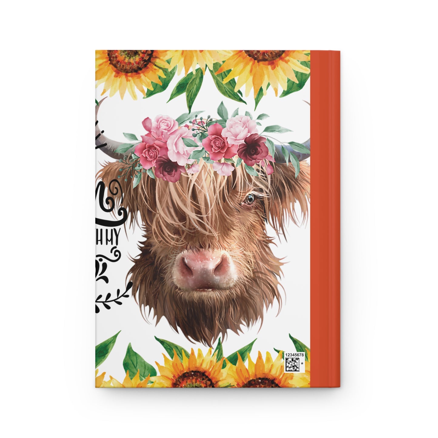 Personalised Hardcover Journal Matte, Highland Cow, awd-1684