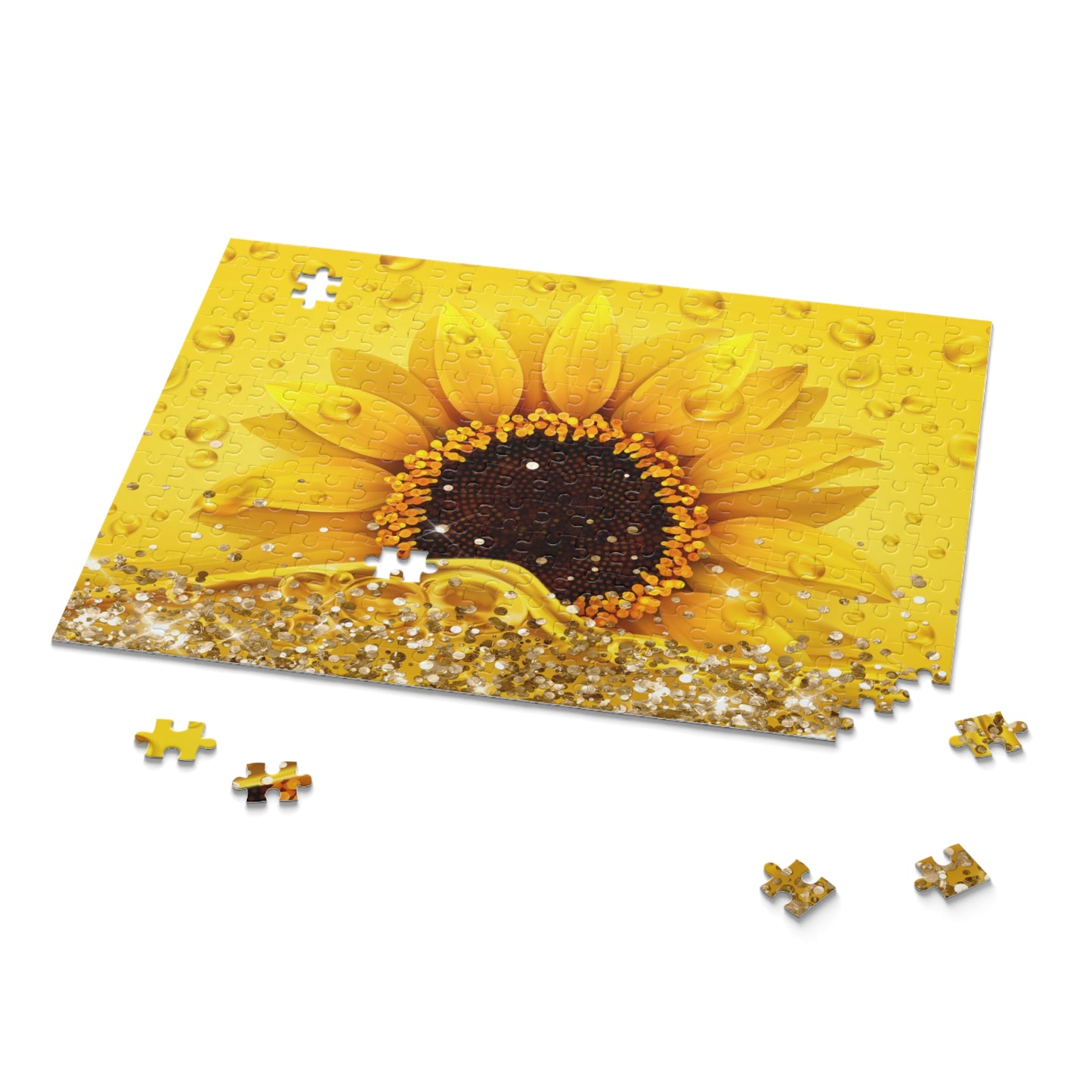 Personalised/Non-Personalised Puzzle, Sunflower (120, 252, 500-Piece)