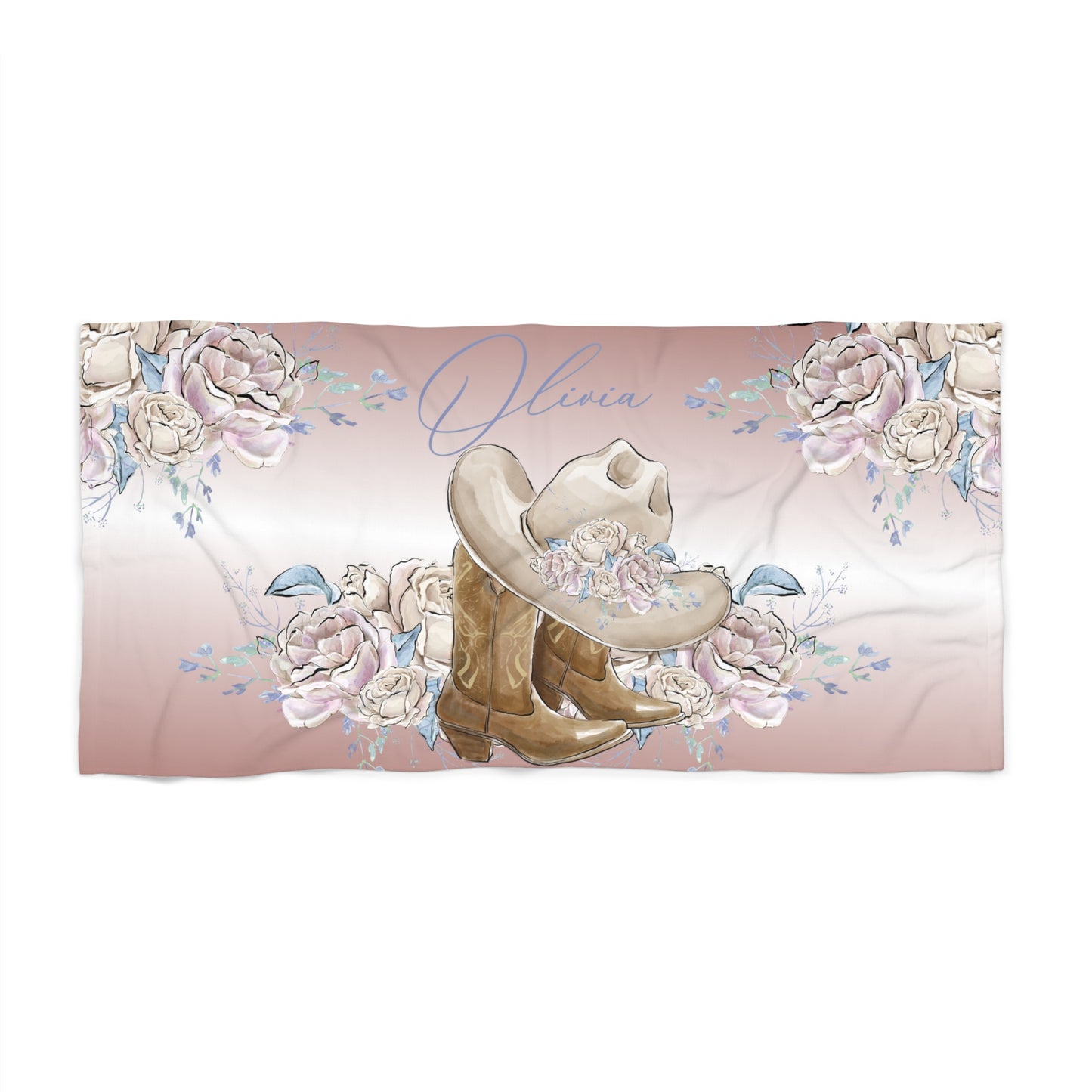 Beach Towel, Western Country Boots, Polycotton Towel, 2 sizes Available