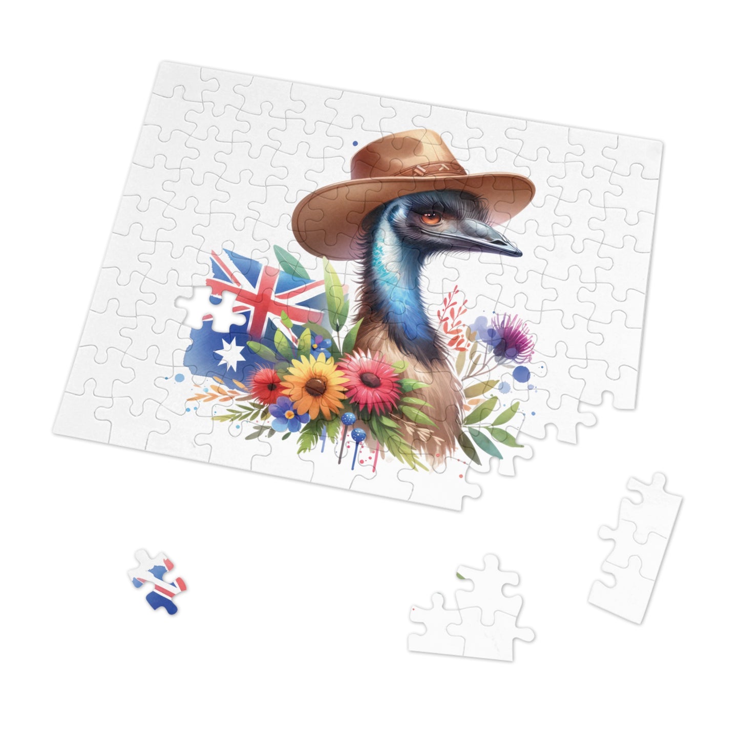 Jigsaw Puzzle in Tin, Australian Animals, Emu, Personalised/Non-Personalised, awd-1321 (30, 110, 252, 500,1000-Piece)