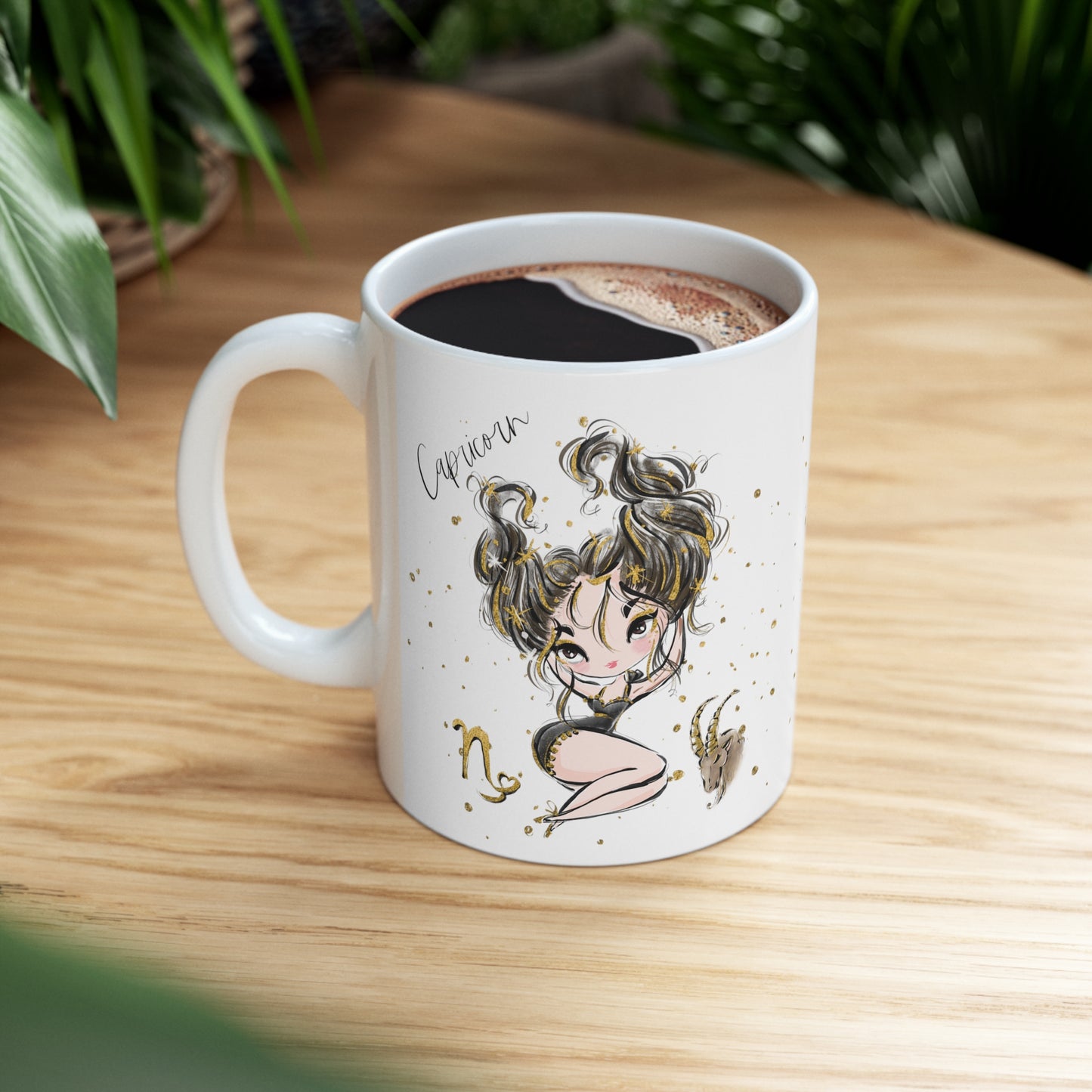 Personalised/Non Personalised Zodiac Sign, Capricorn, Ceramic Mug 11oz