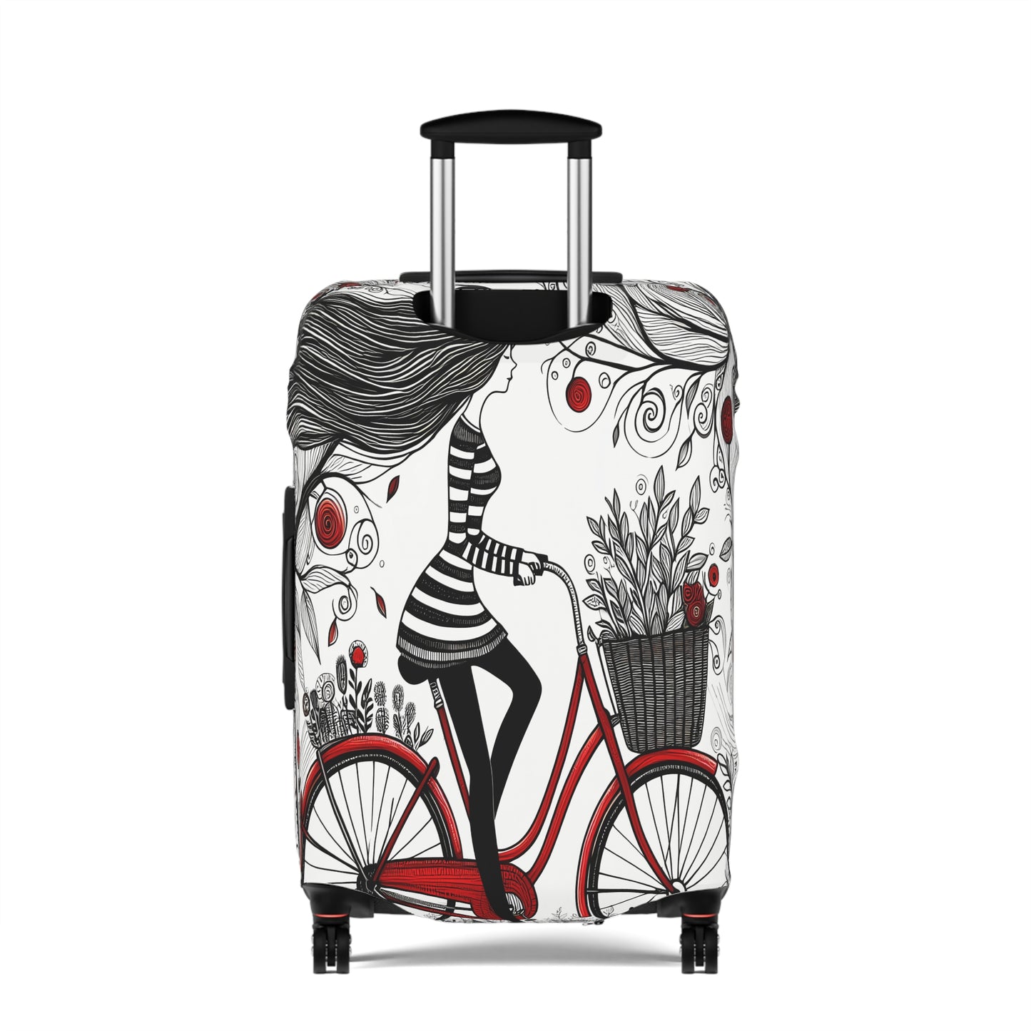 Luggage Cover, Girl on Bike, awd-3022