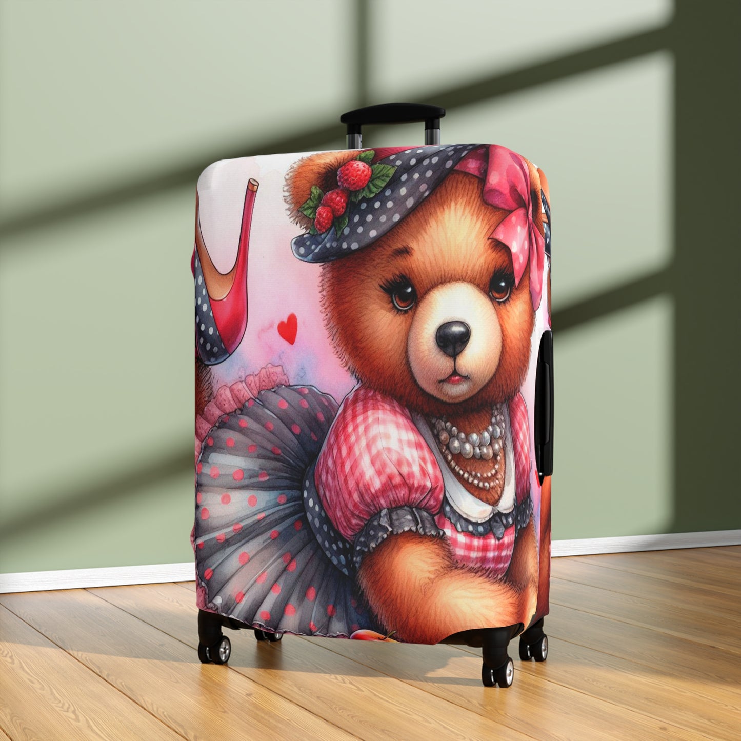 Luggage Cover, Rockabilly, Teddy Bear, awd-3033