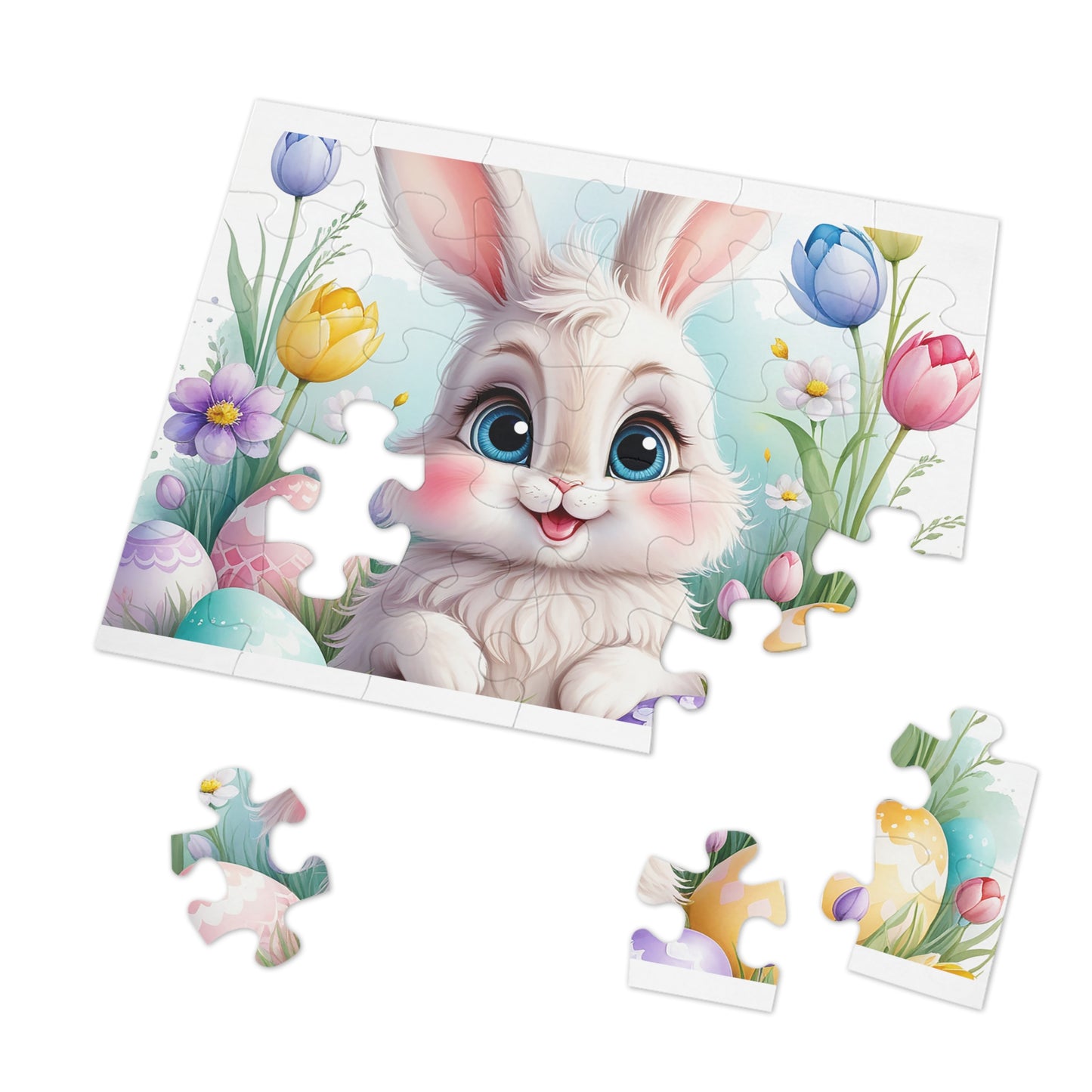 Puzzle, Easter, Rabbit, Personalised/Non-Personalised (30, 110, 252, 500,1000-Piece) awd-647