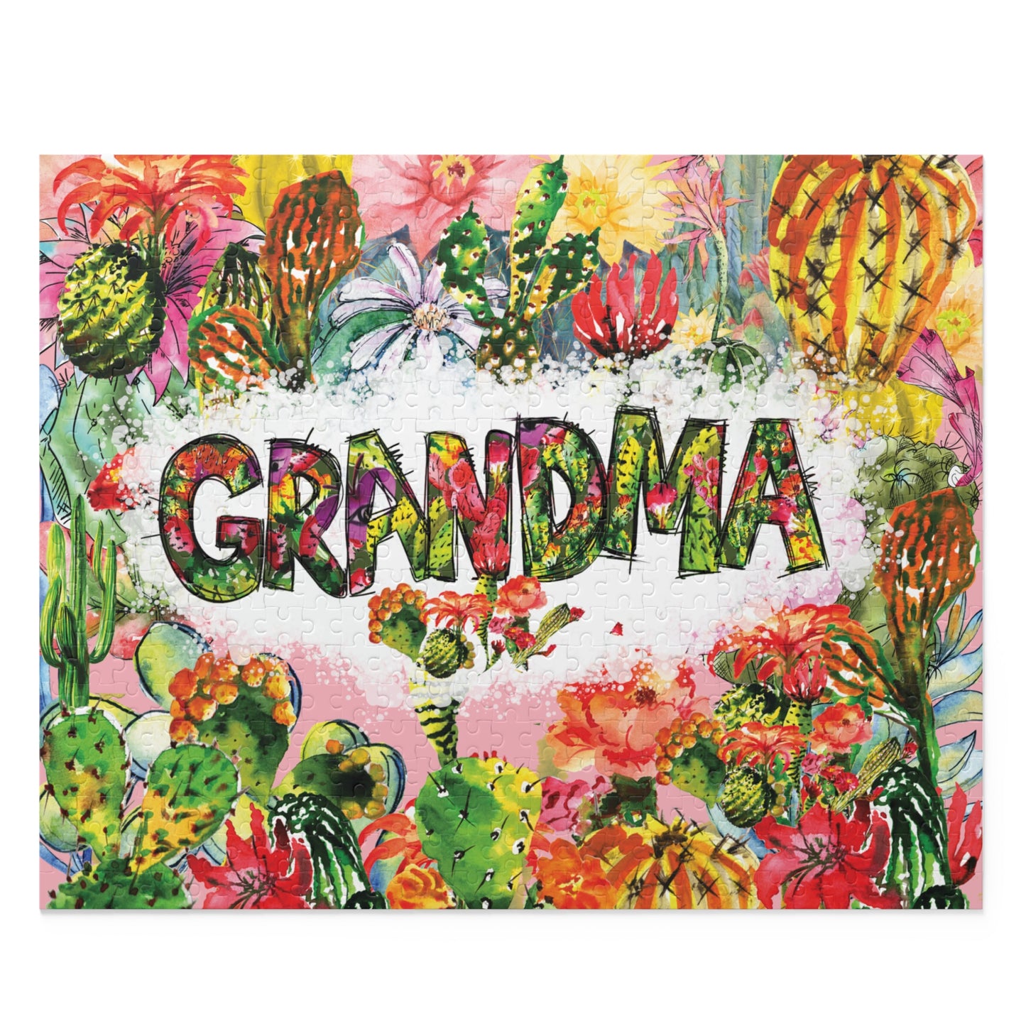 Personalised/Non-Personalised Puzzle, Tropical Grandma (120, 252, 500-Piece)