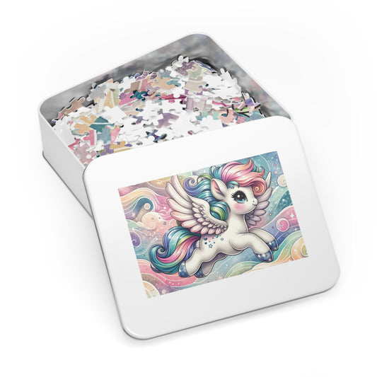 Puzzle, Rainbow Unicorn, Personalised/Non-Personalised (30, 110, 252, 500,1000-Piece) awd-645