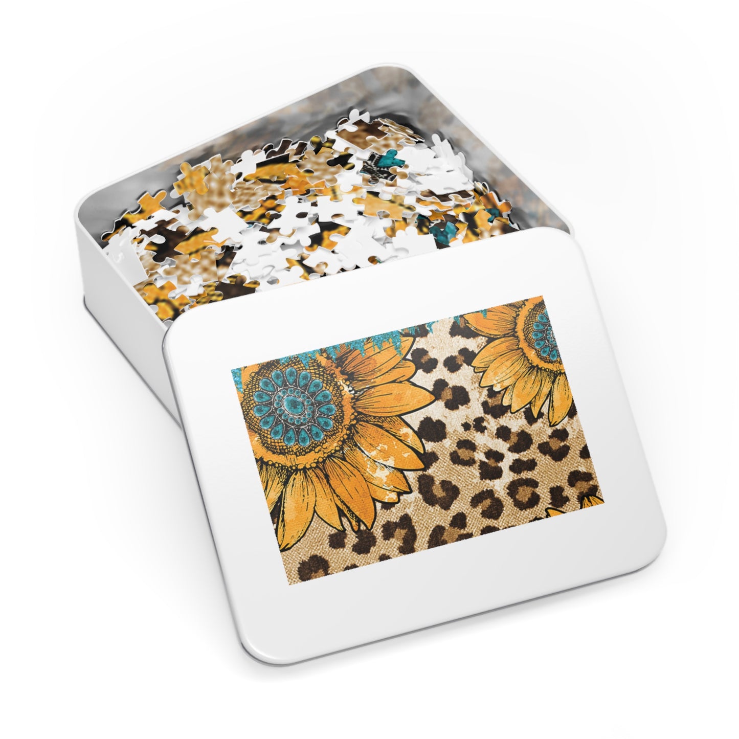 Puzzle, Western, Sunflowers, Personalised/Non-Personalised (30, 110, 252, 500,1000-Piece) awd-604