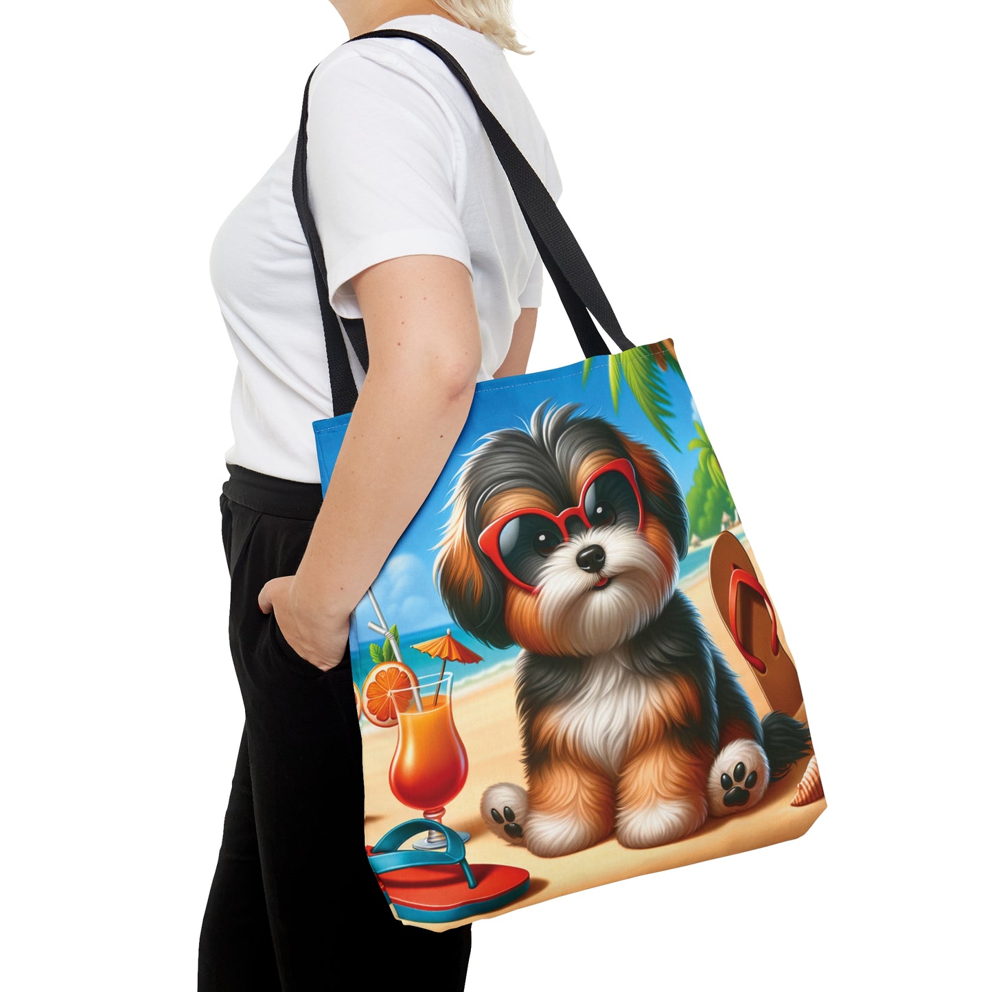 Tote Bag, Dog on Beach, Havanese, Tote bag, awd-1215