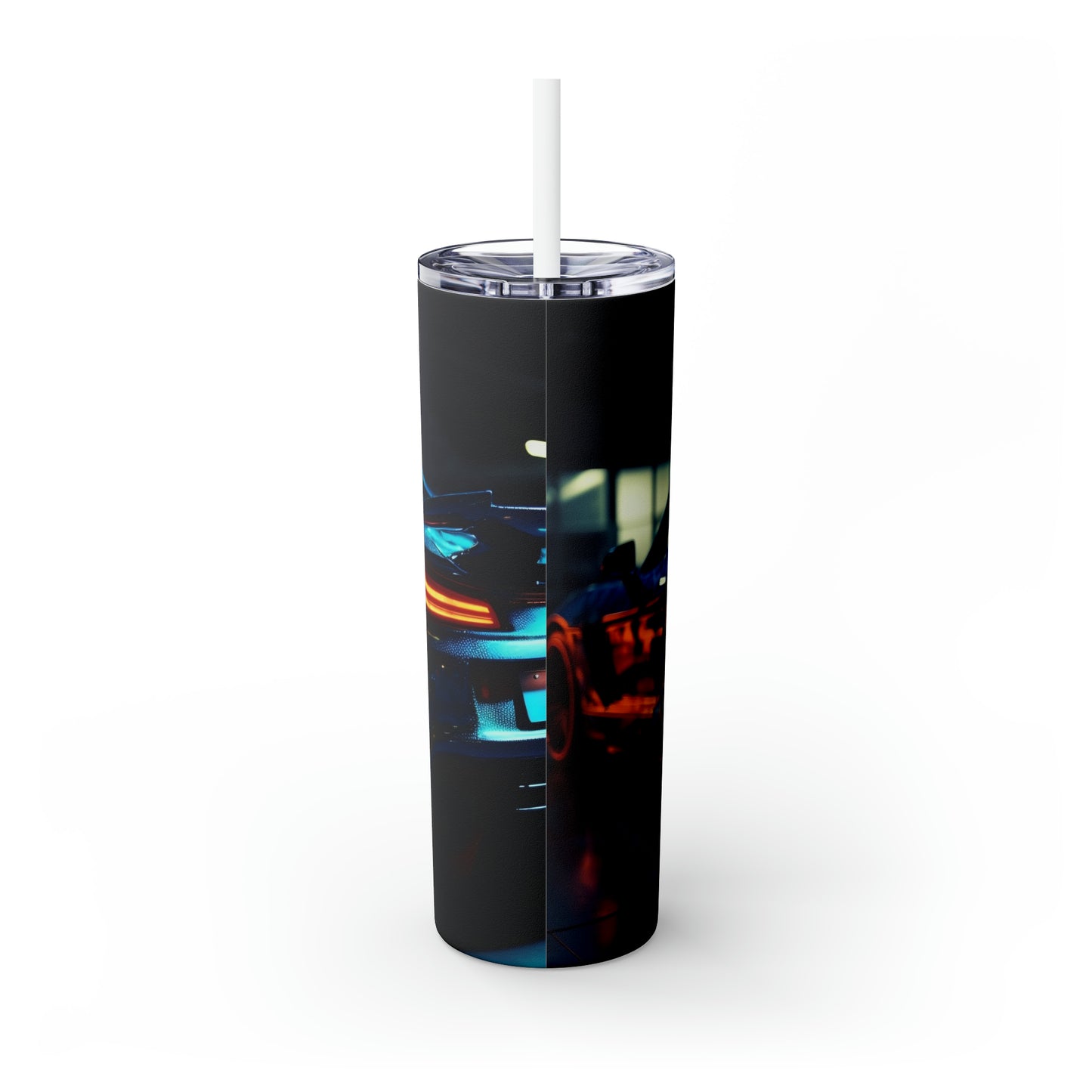 Skinny Tumbler with Straw, 20oz, Car