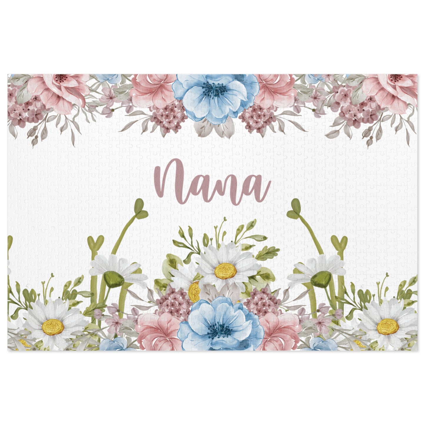 Jigsaw Puzzle, Floral, Nana, Personalised/Non-Personalised (30, 110, 252, 500,1000-Piece)