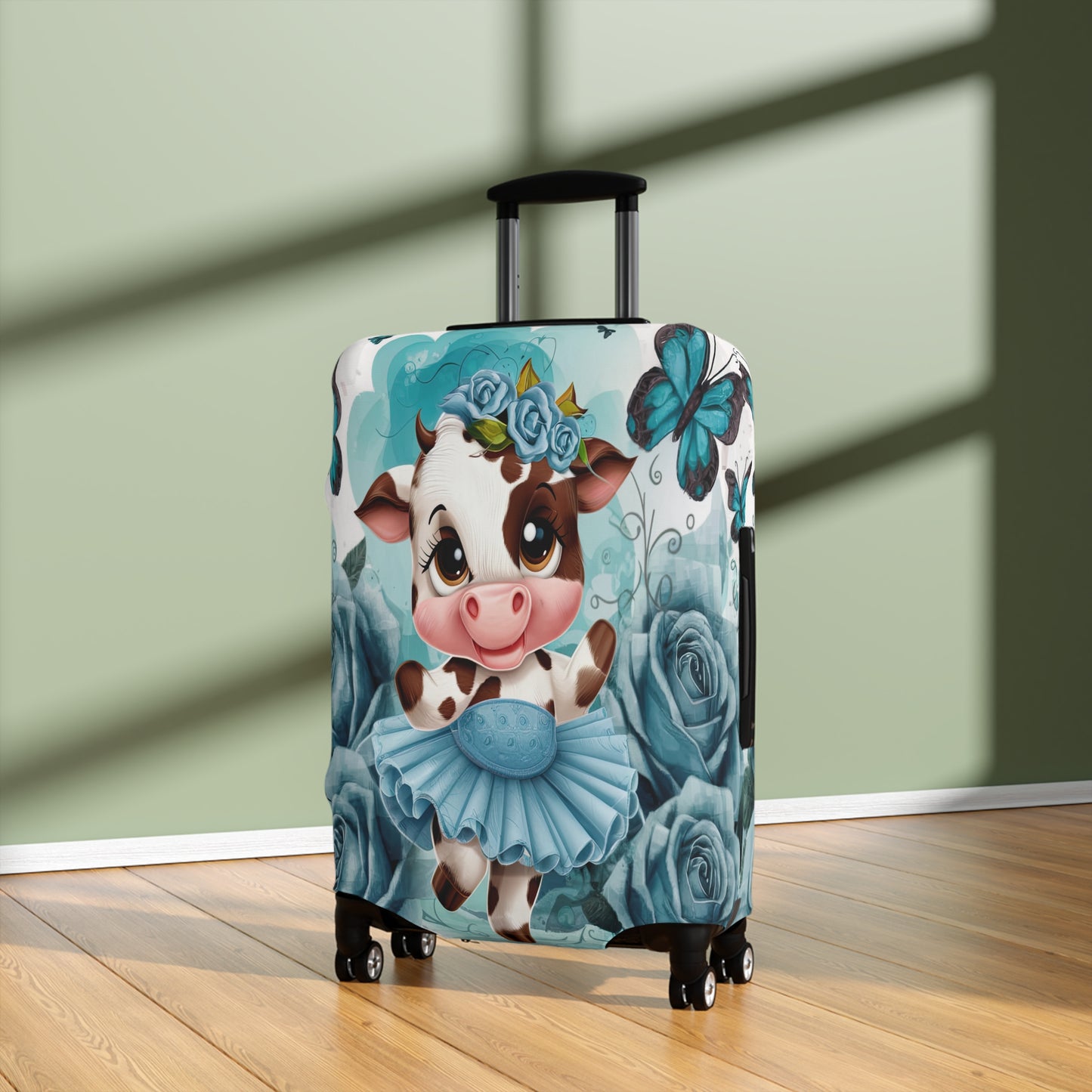 Luggage Cover, Ballet Dancing Cow, awd-1653