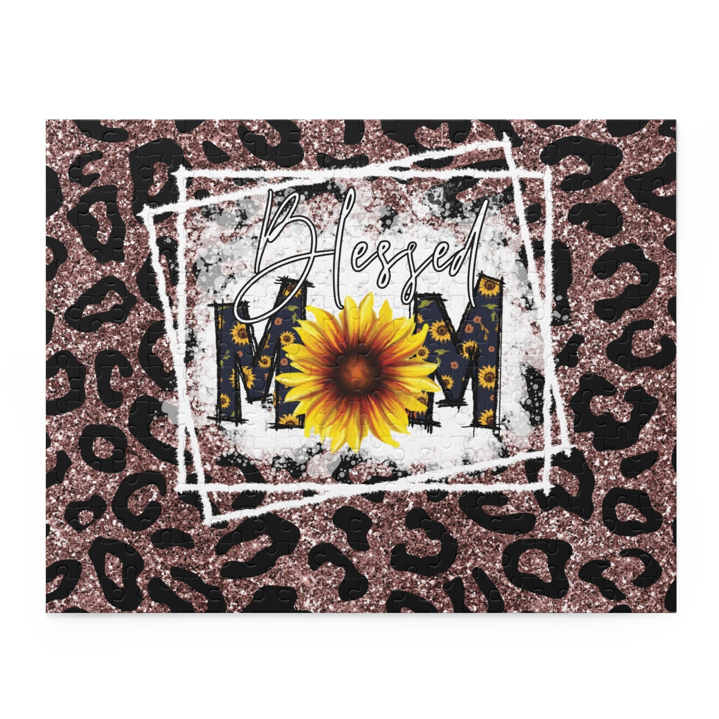 Personalised/Non-Personalised Puzzle, Sunflower, Mum, Mom (120, 252, 500-Piece)