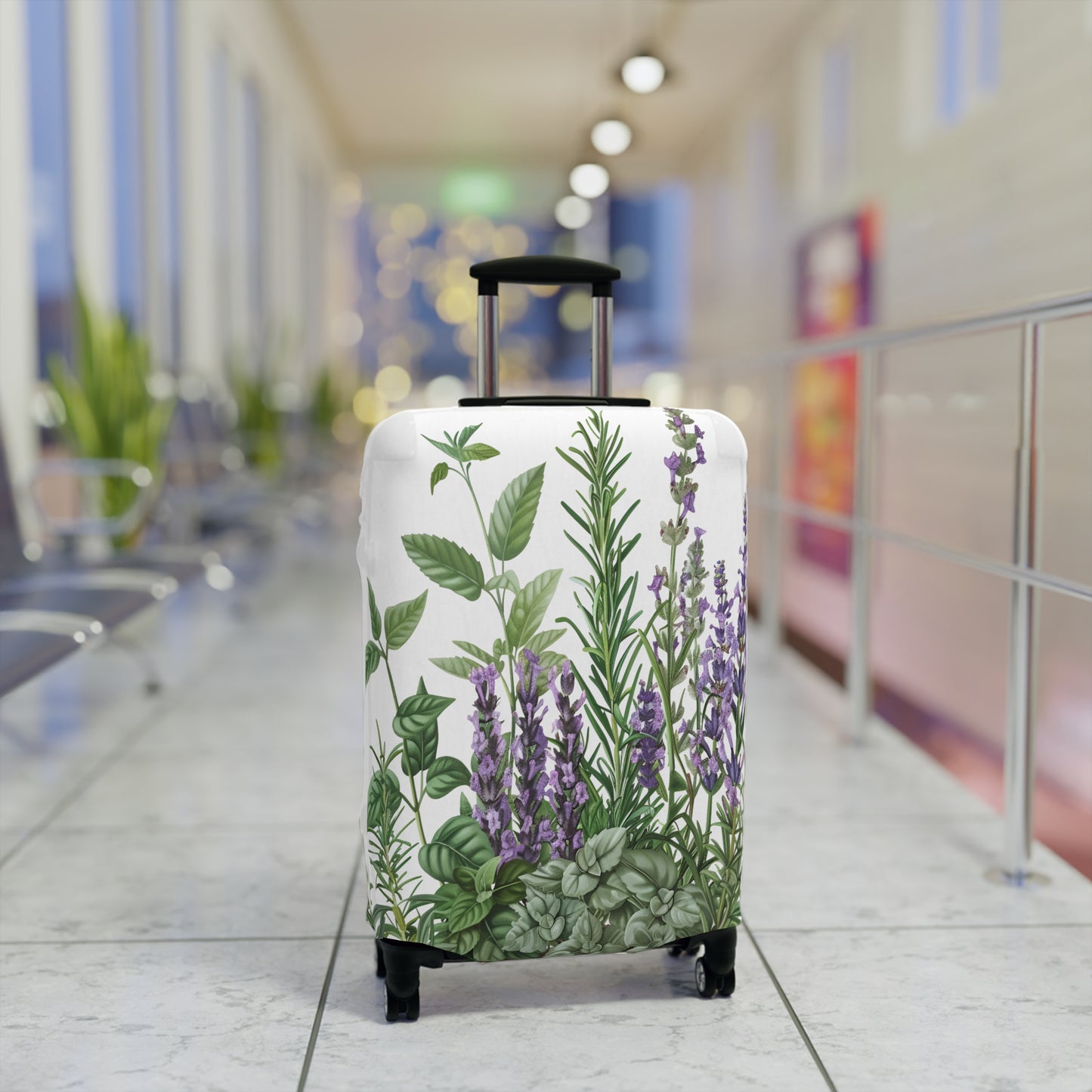 Luggage Cover, Floral, Lavender, awd-3041