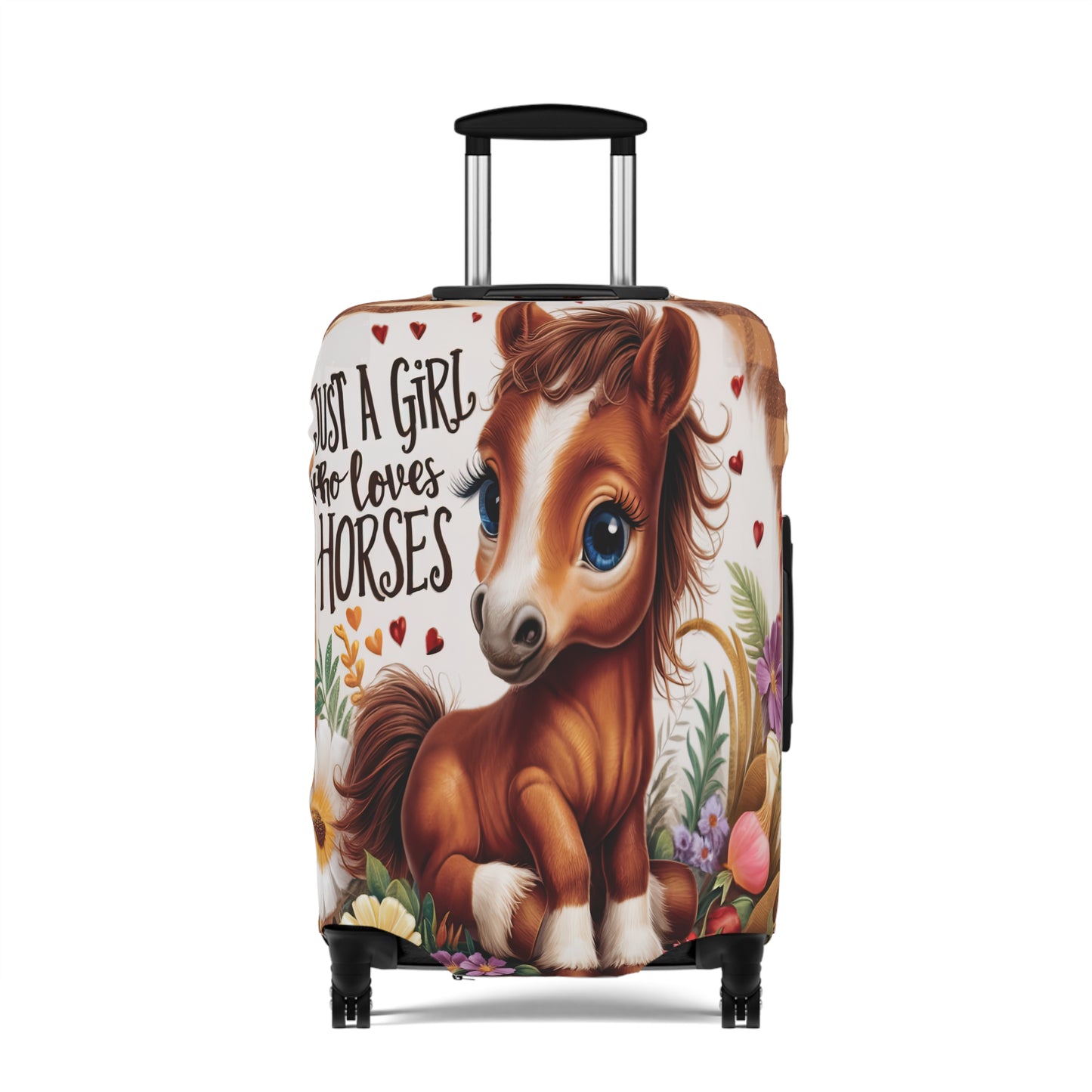 Luggage Cover, Just a Girl who Loves Horses, awd-3094