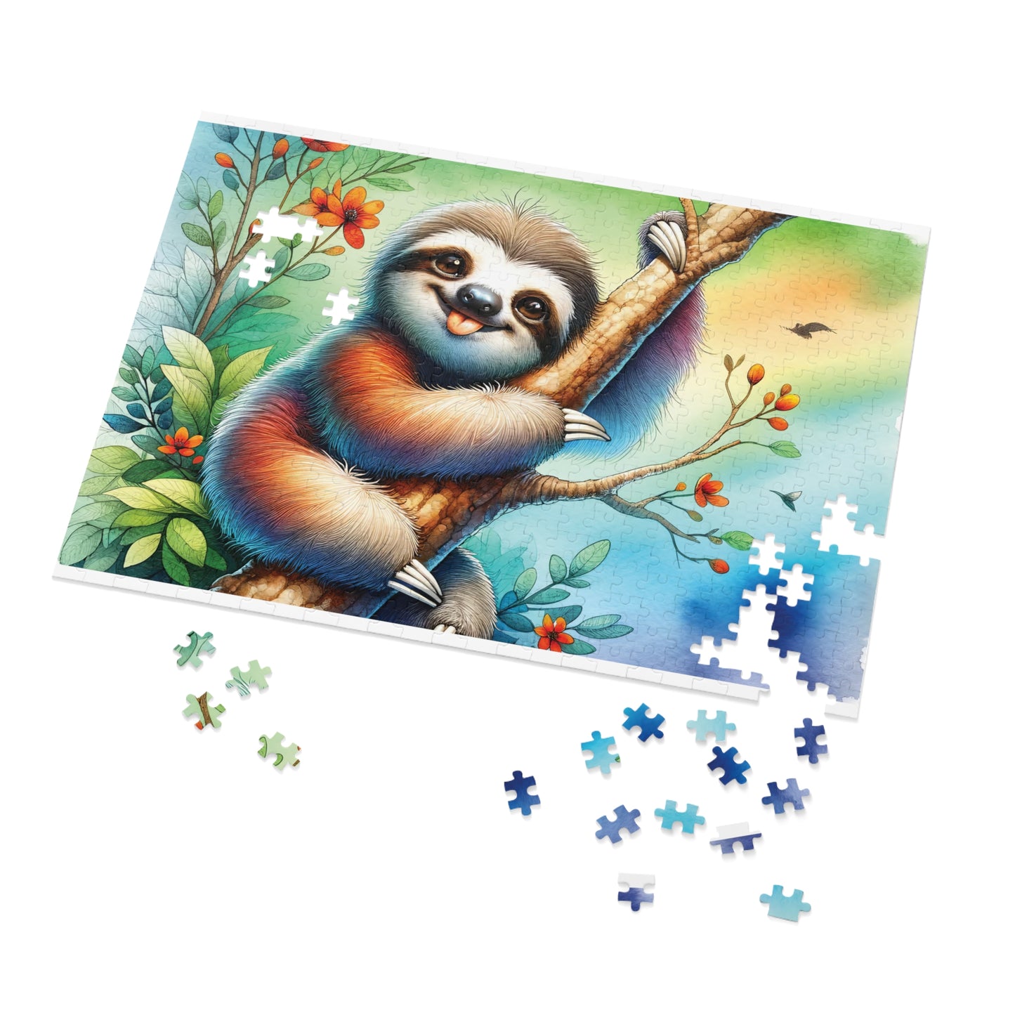 Jigsaw Puzzle, Sloth, Personalised/Non-Personalised (30, 110, 252, 500,1000-Piece)