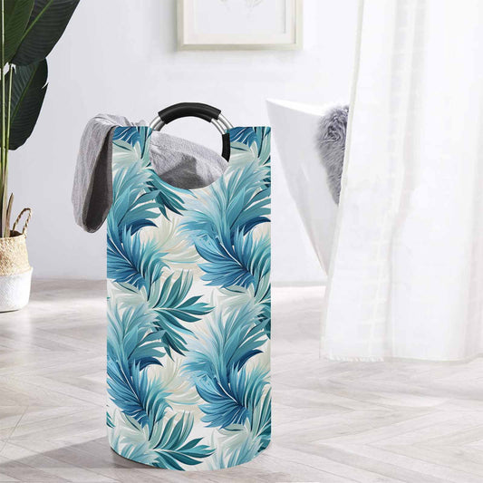 Blue Palms  Round Laundry Basket