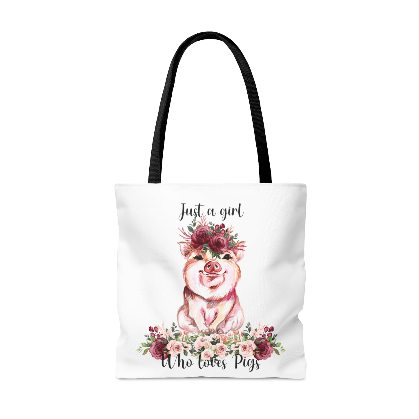 Tote Bag, Just a Girl Who Loves Pigs, Personalised/Non-Personalised Tote bag