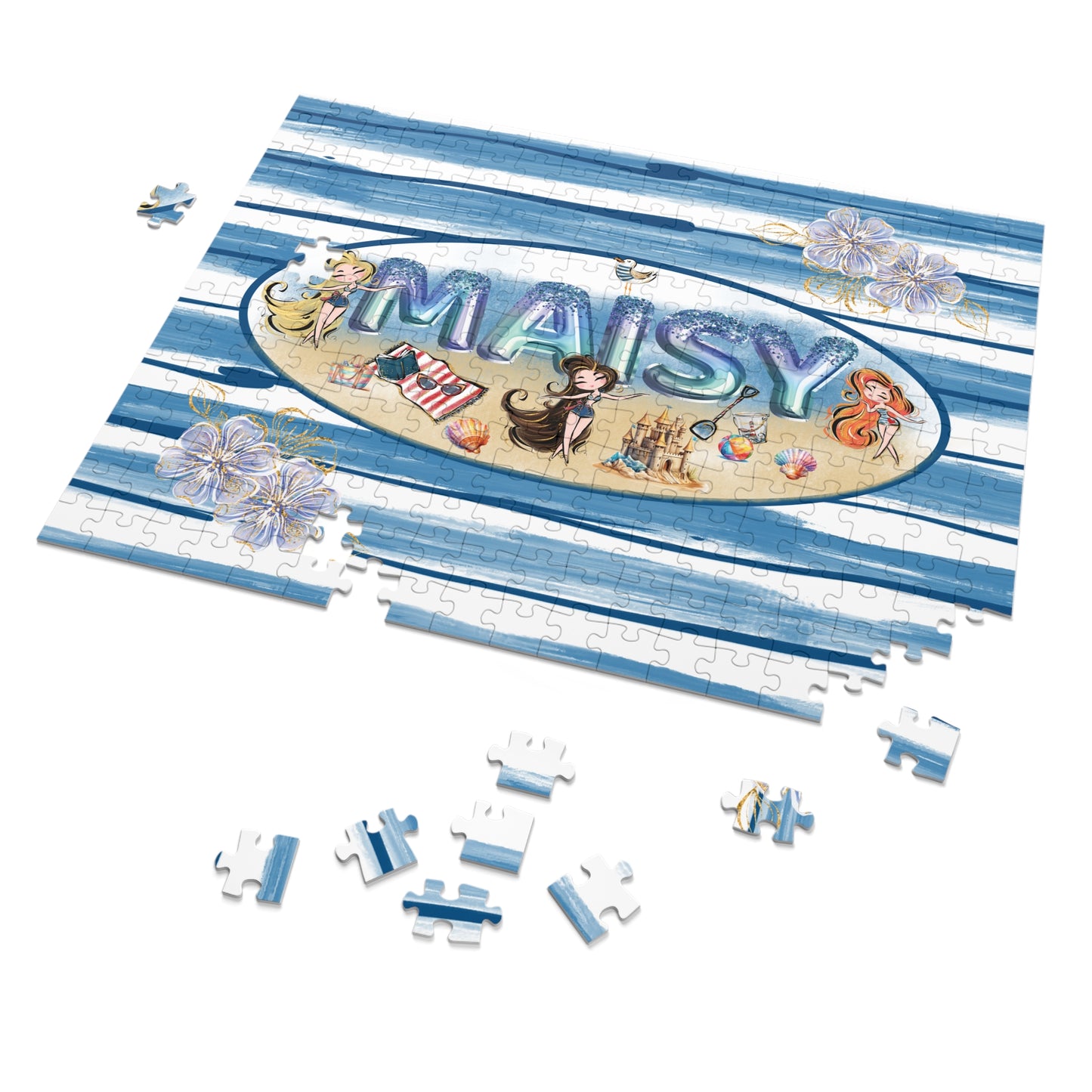 Puzzle, Beach Party, Personalised/Non-Personalised (30, 110, 252, 500,1000-Piece)