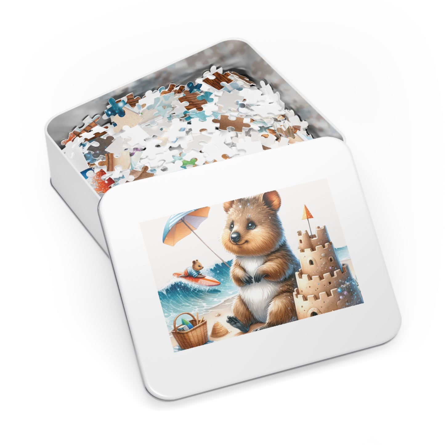 Jigsaw Puzzle in Tin, Australian Animals, Quokka, Personalised/Non-Personalised, awd-1325 (30, 110, 252, 500,1000-Piece)