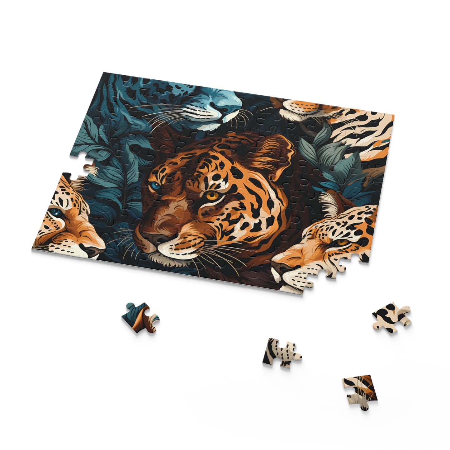 Personalised/Non-Personalised Puzzle, Leopard (120, 252, 500-Piece)