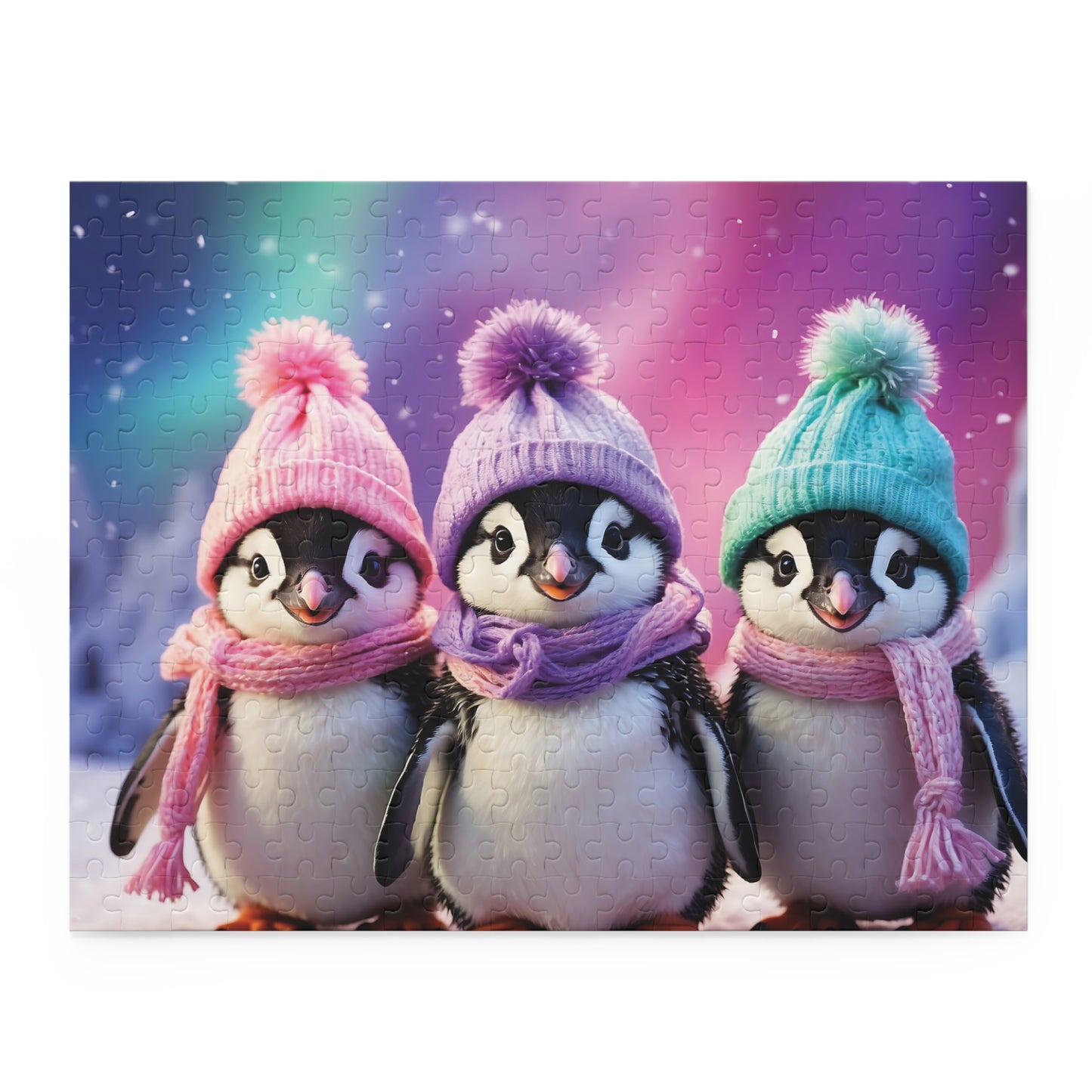 Personalised/Non-Personalised Puzzle, Penguins (120, 252, 500-Piece)