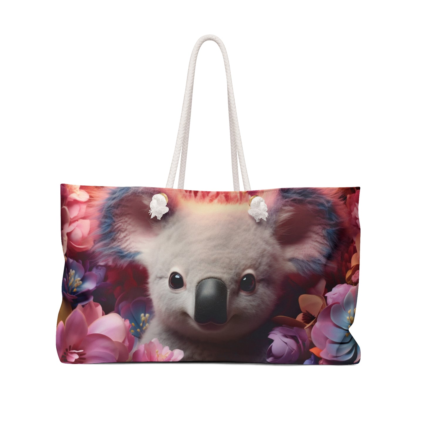 Personalised/Non-Personalised Weekender Bag, Koala, Large Weekender Bag, Beach Bag, Book Bag