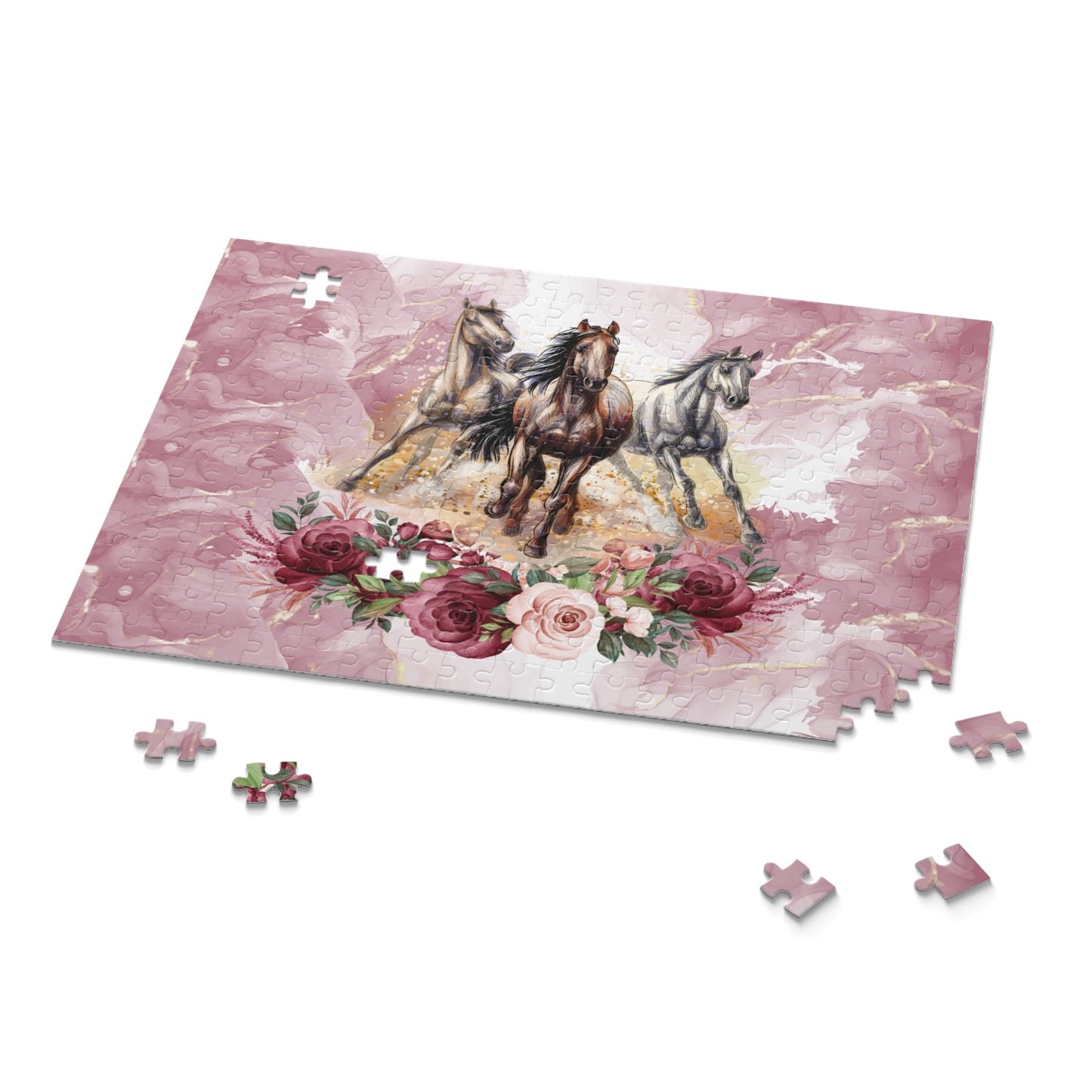 Personalised/Non-Personalised Puzzle, Horses (120, 252, 500-Piece)