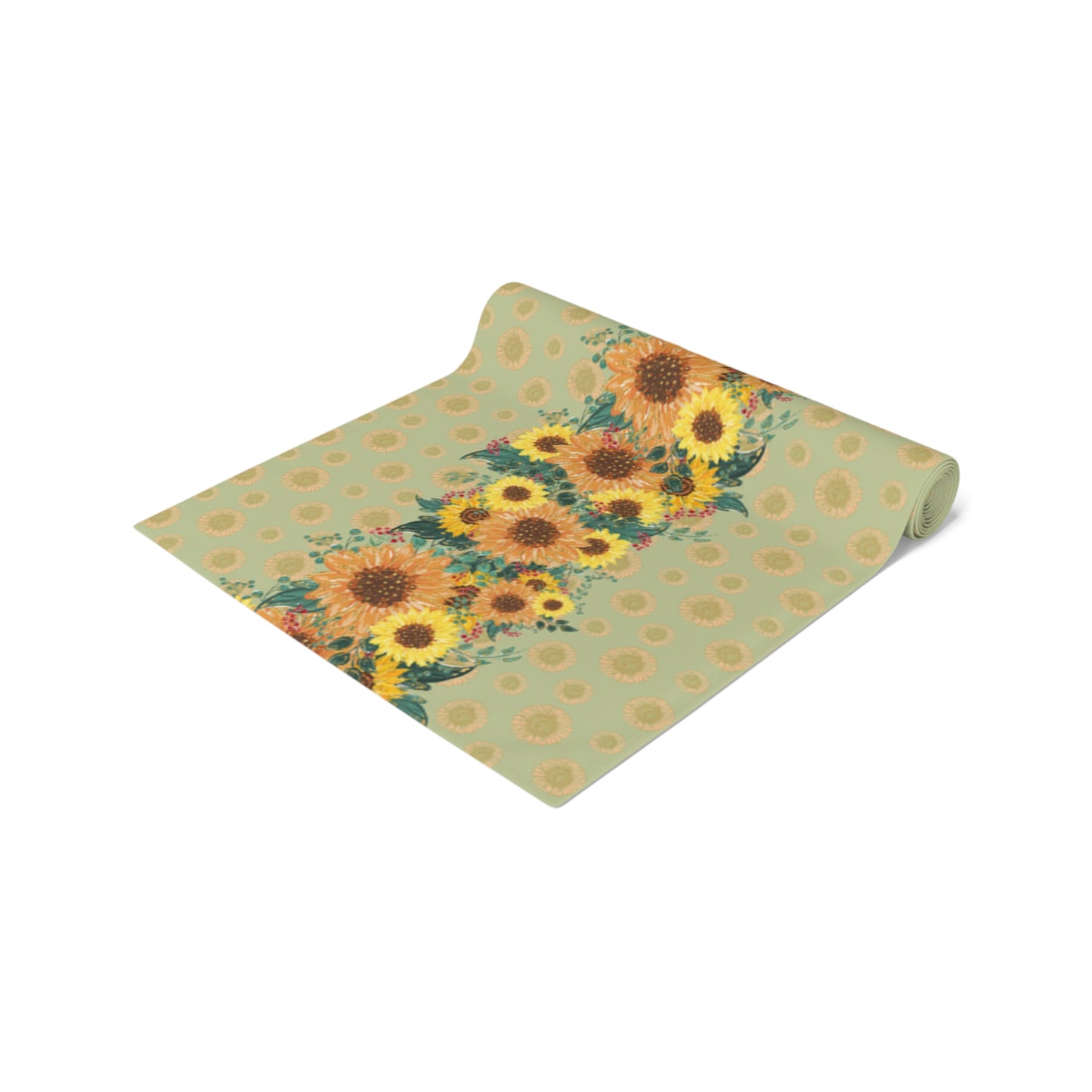 Sunflower Floral Table Runner, Cotton Twill and Poly Available, 2 sizes Available