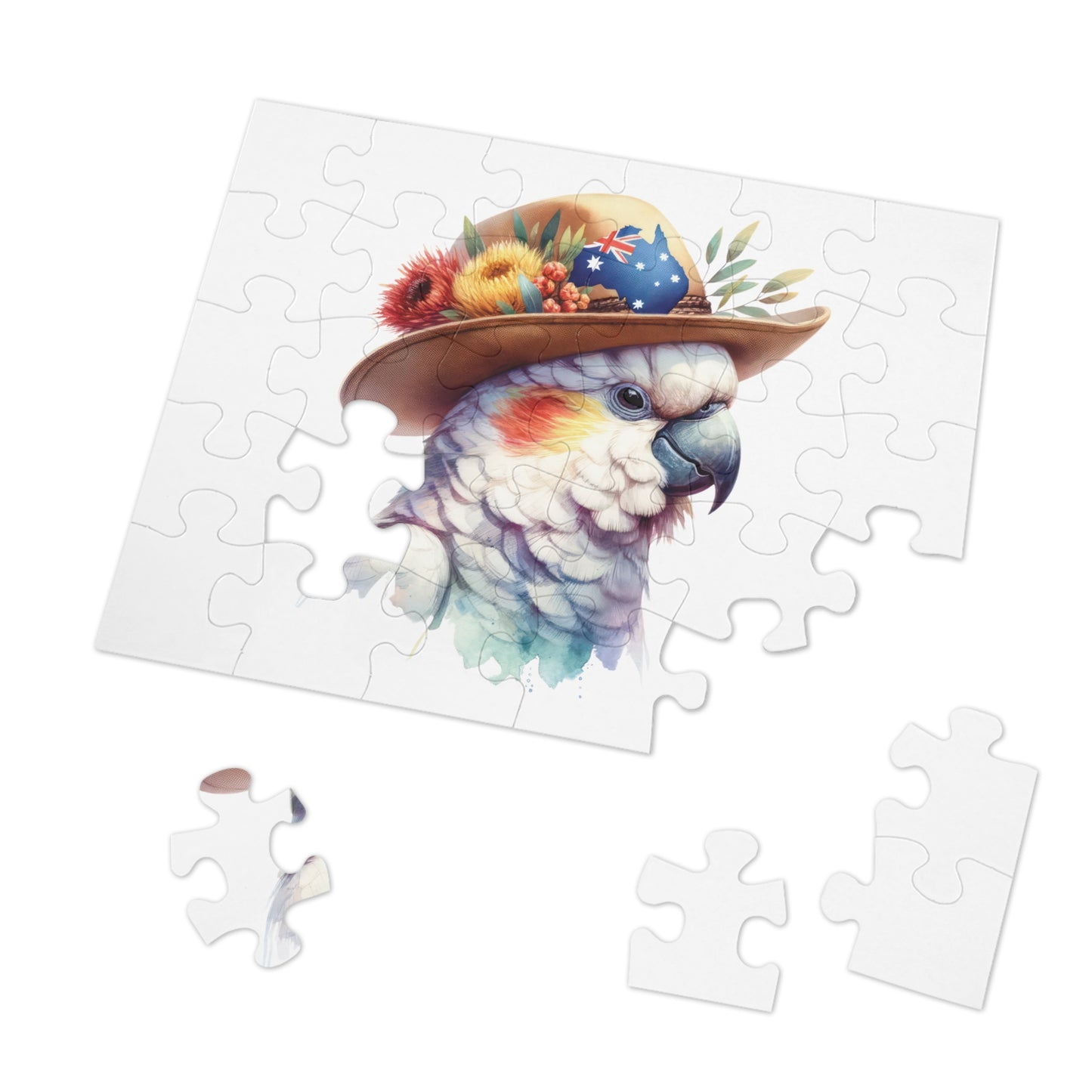 Jigsaw Puzzle in Tin, Australian Animals, Cockatoo, Personalised/Non-Personalised, awd-1333 (30, 110, 252, 500,1000-Piece)