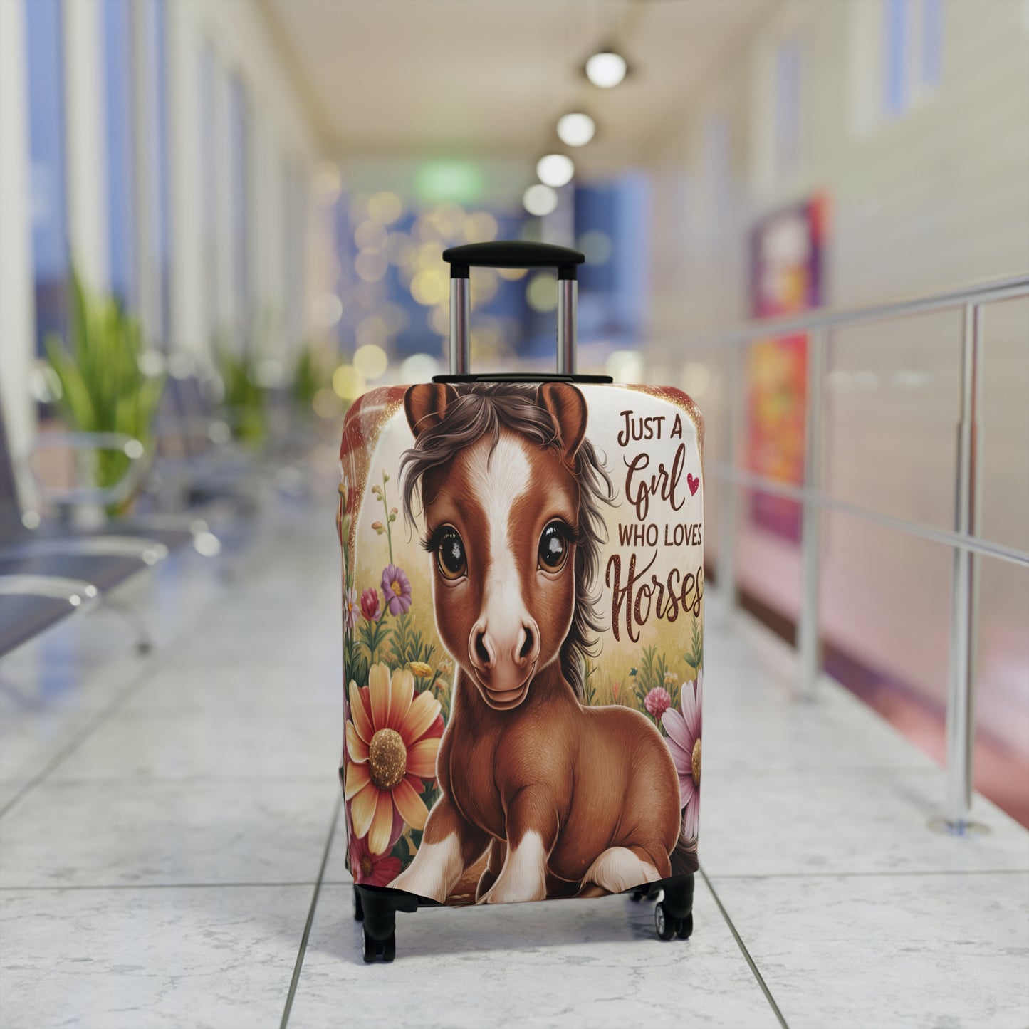 Luggage Cover, Just a Girl who Loves Horses, awd-3096