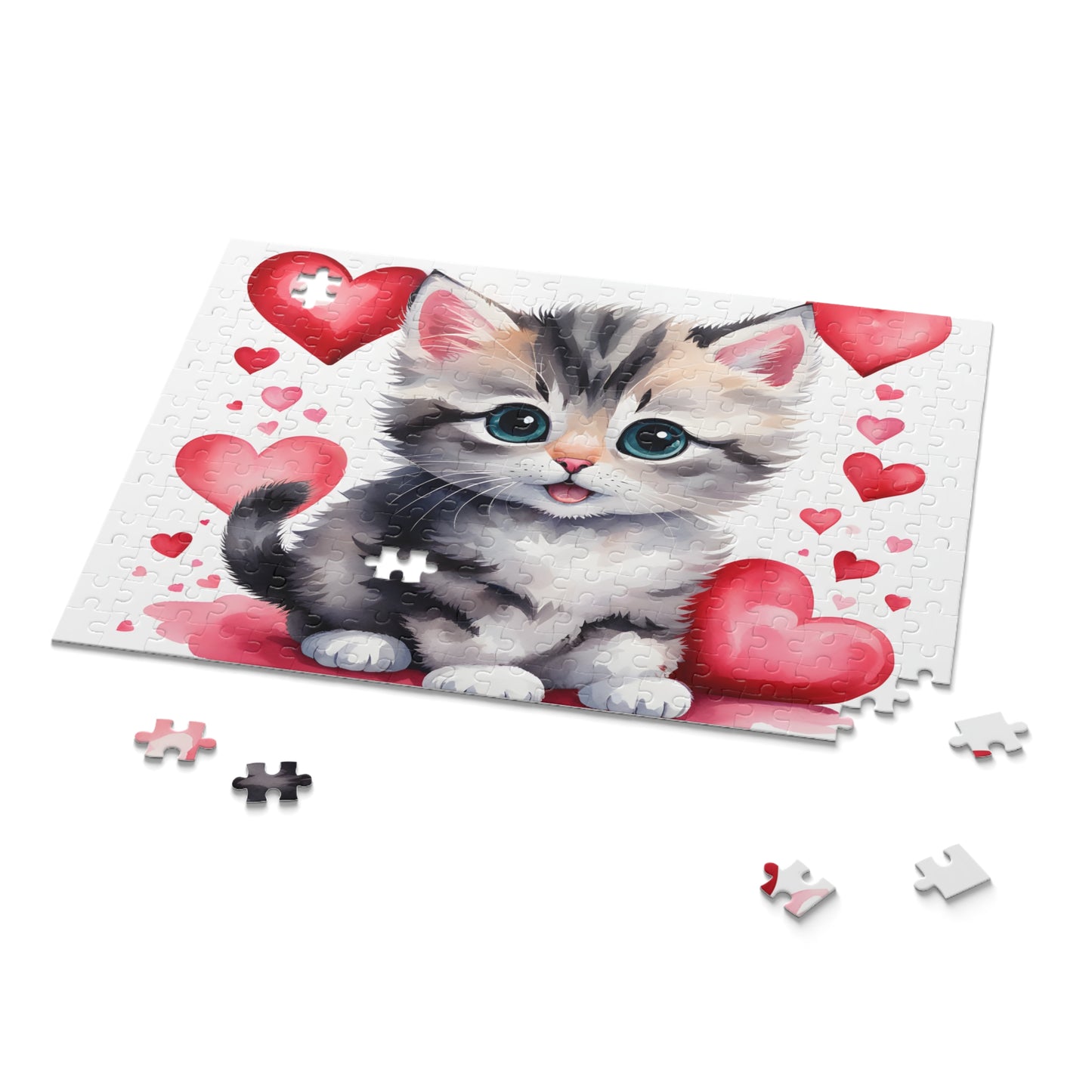 Personalised/Non-Personalised Puzzle, Cat (120, 252, 500-Piece)