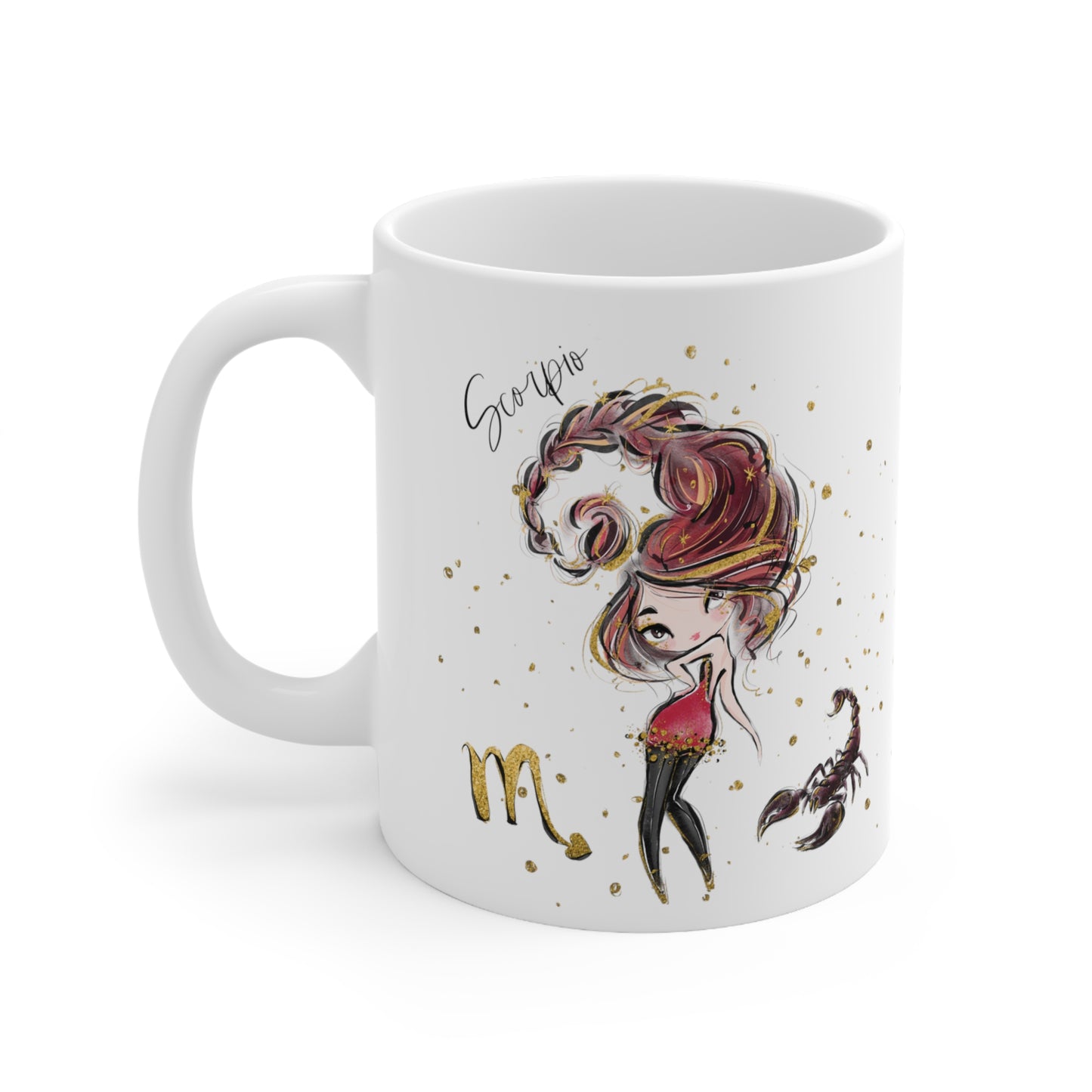 Personalised/Non Personalised Zodiac Sign, Scorpio, Ceramic Mug 11oz