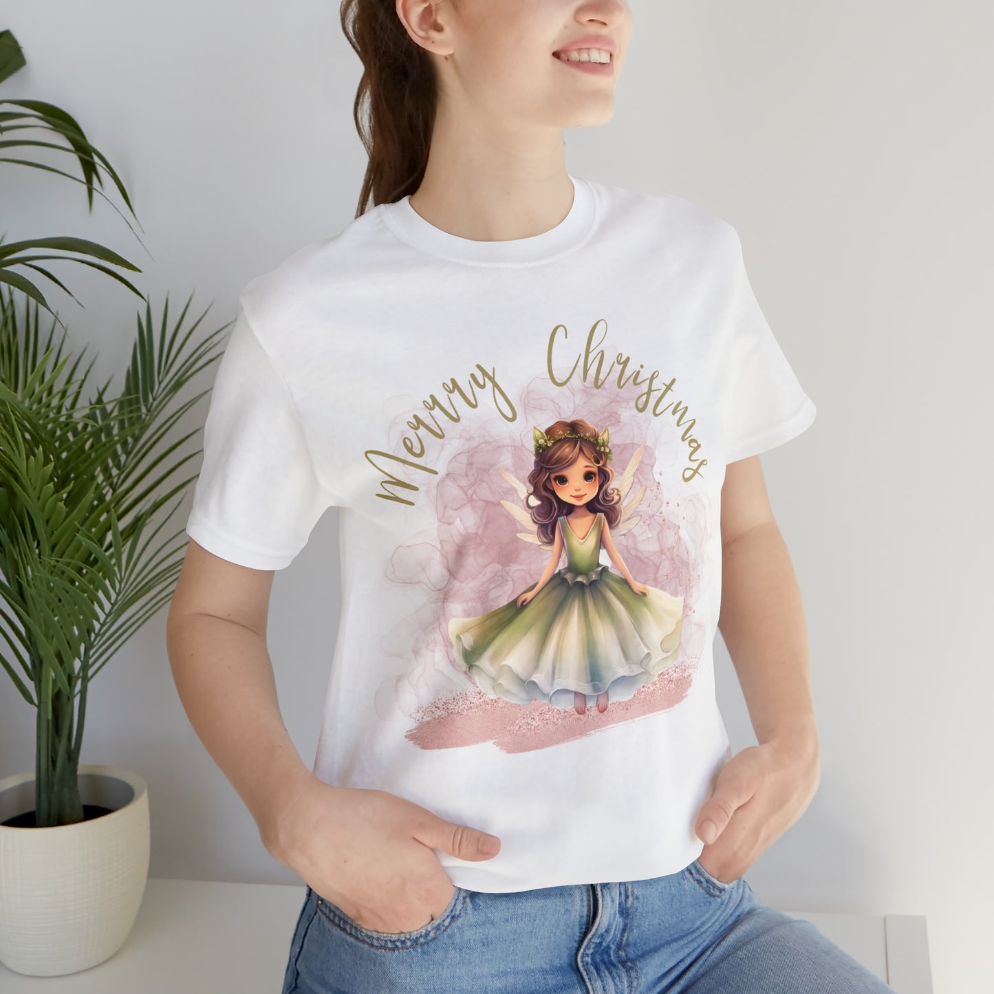 Unisex Jersey Short Sleeve Tee Christmas, Women's Fairy T-shirt A-00006