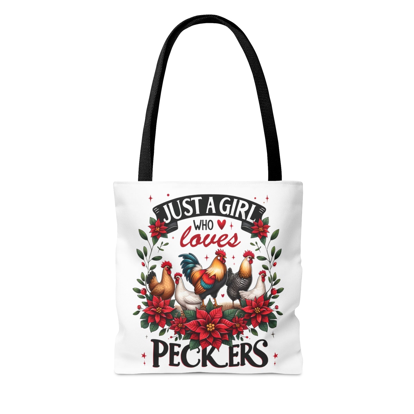 Tote Bag, Chicken, Just a Girl who loves Peckers, Personalised/Non-Personalised Tote bag