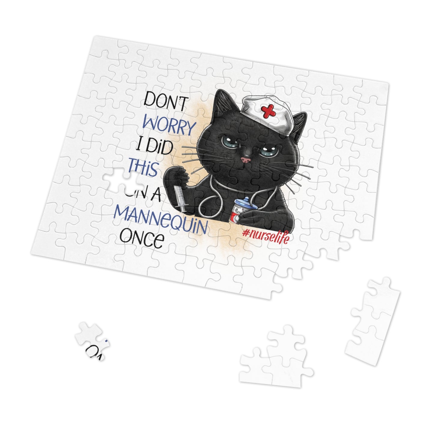 Jigsaw Puzzle, Nurse, Don't Worry I did this on a Mannequin Once, Personalised/Non-Personalised (30, 110, 252, 500,1000-Piece)