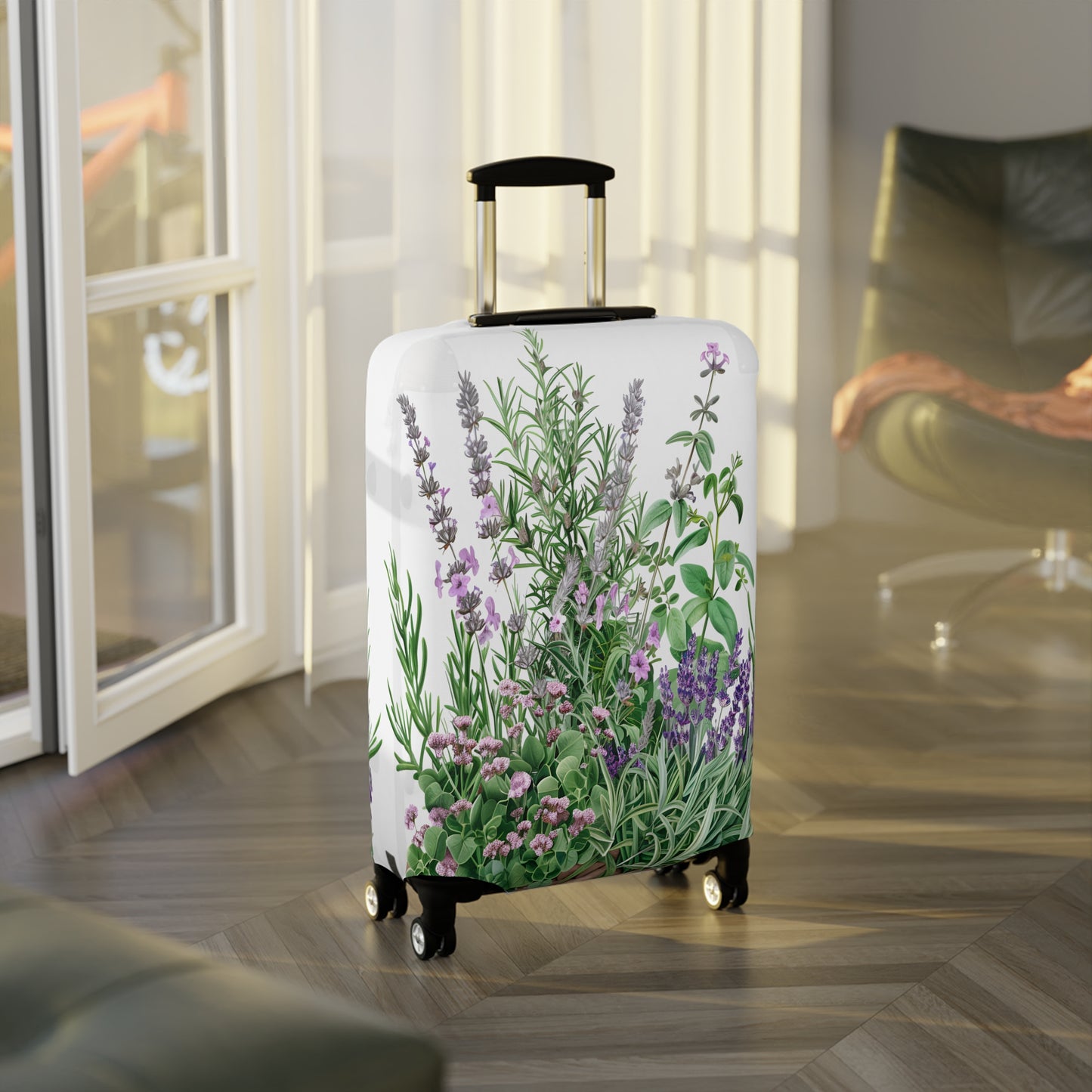 Luggage Cover, Floral, Lavender, awd-3039