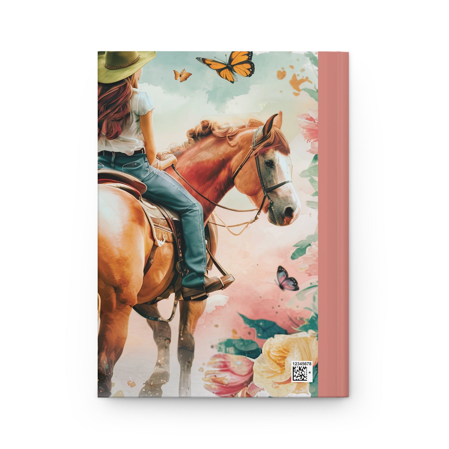 Personalised Hardcover Journal Matte, Country and Western, Cowgirl and Horse, awd-1716