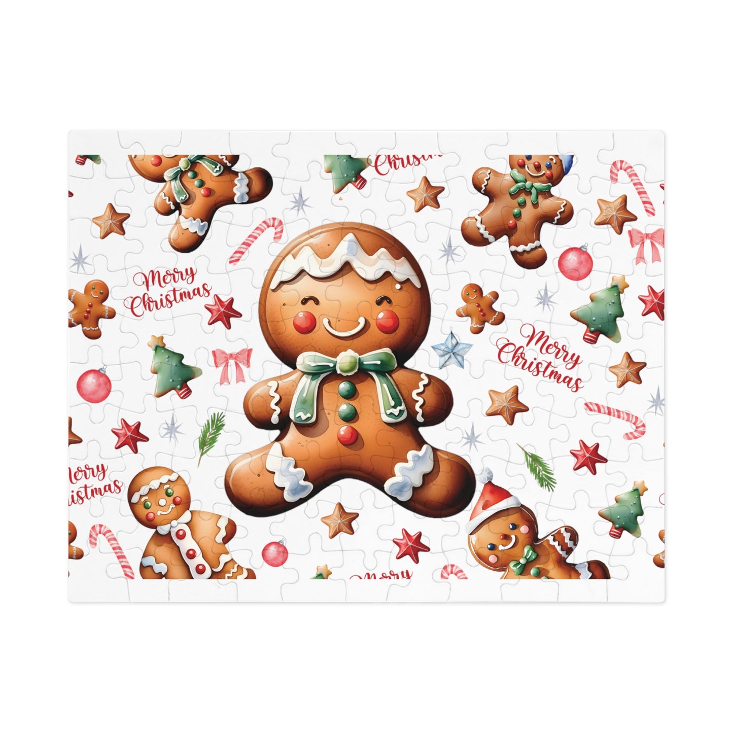 Jigsaw Puzzle, Christmas, Gingerbread Man, Personalised/Non-Personalised (30, 110, 252, 500,1000-Piece)