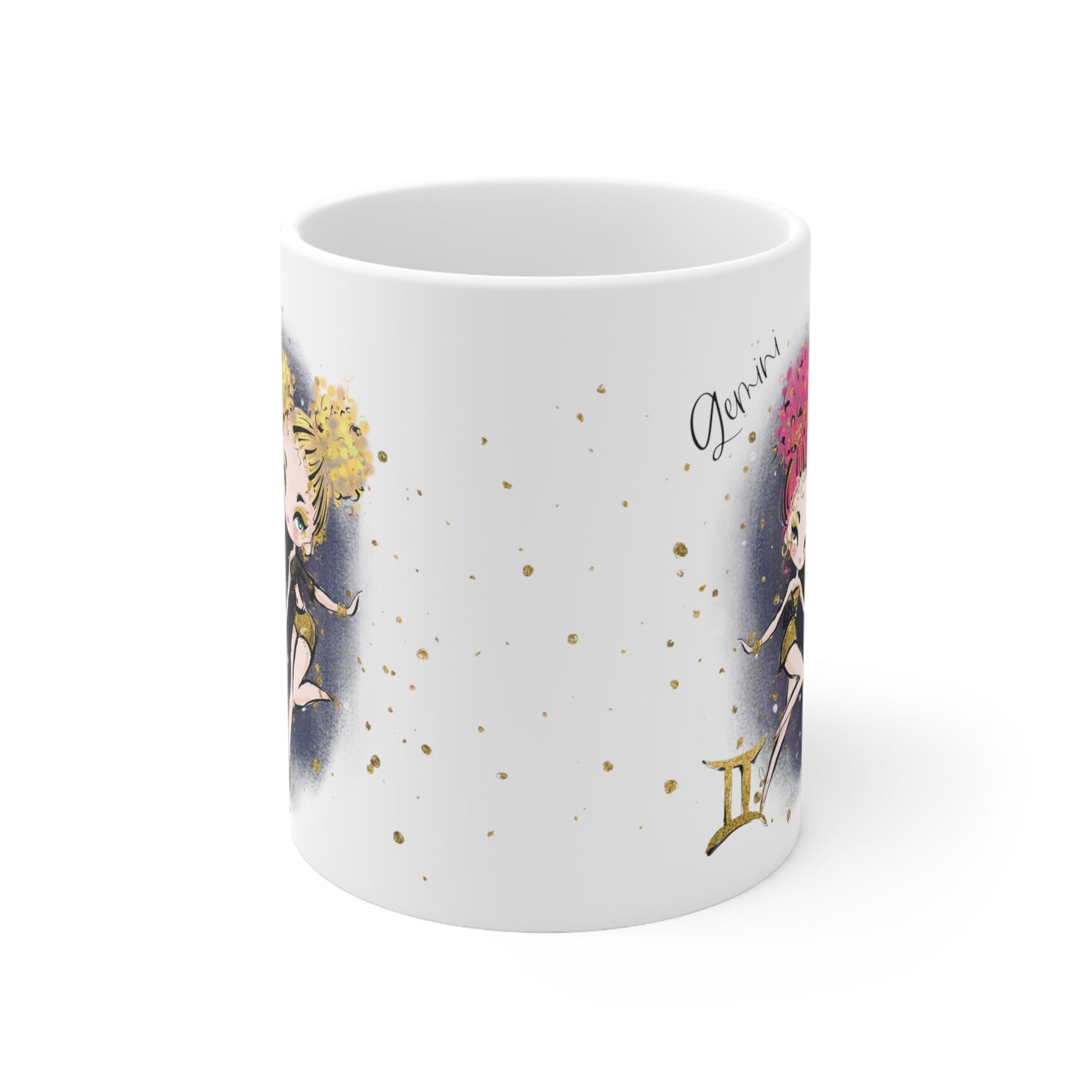 Personalised/Non Personalised Zodiac Sign, Gemini, Ceramic Mug 11oz