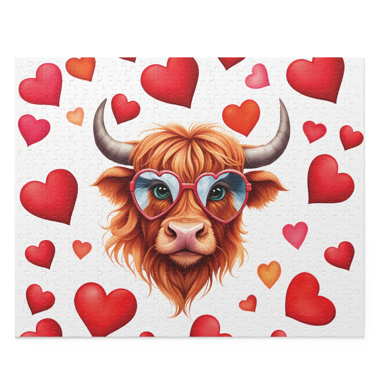 Personalised/Non-Personalised Puzzle, Highland Cow (120, 252, 500-Piece)