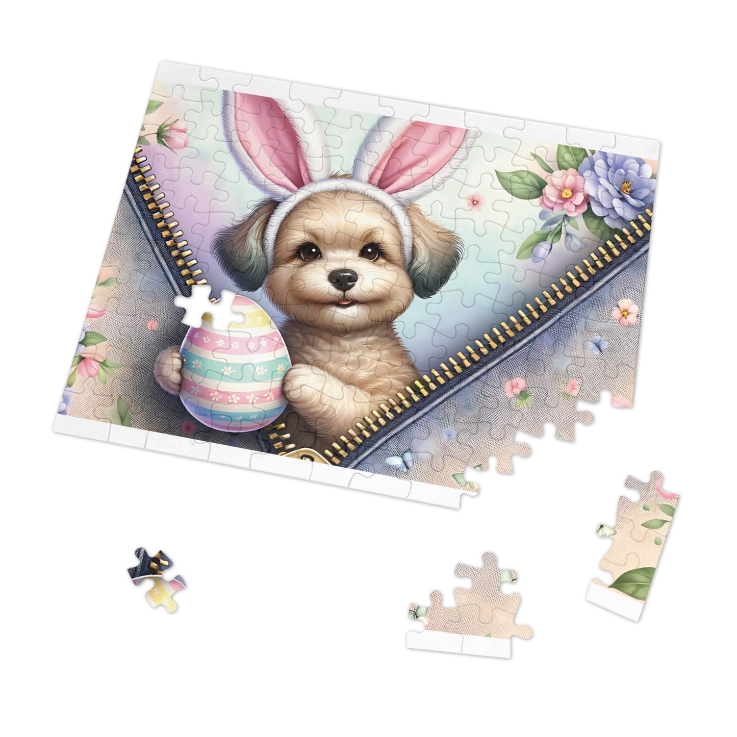 Jigsaw Puzzle, Easter, Dog with Bunny Ears, Personalised/Non-Personalised (30, 110, 252, 500,1000-Piece)