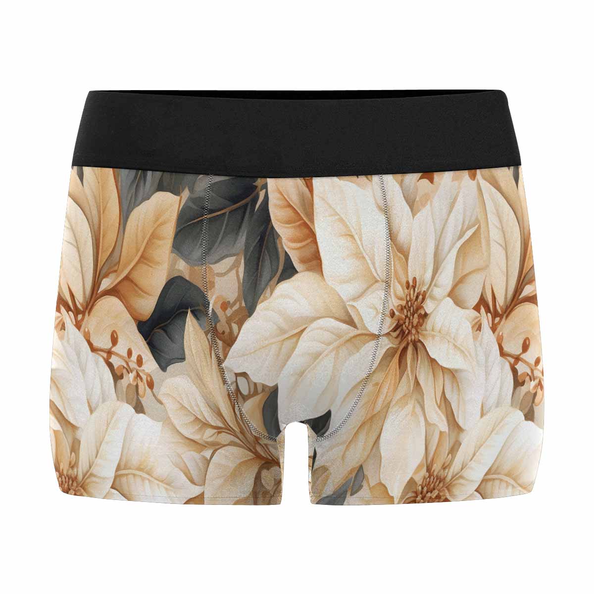 Cream Poinsettia2 AUS Men's Boxer Briefs (Made In AUS)