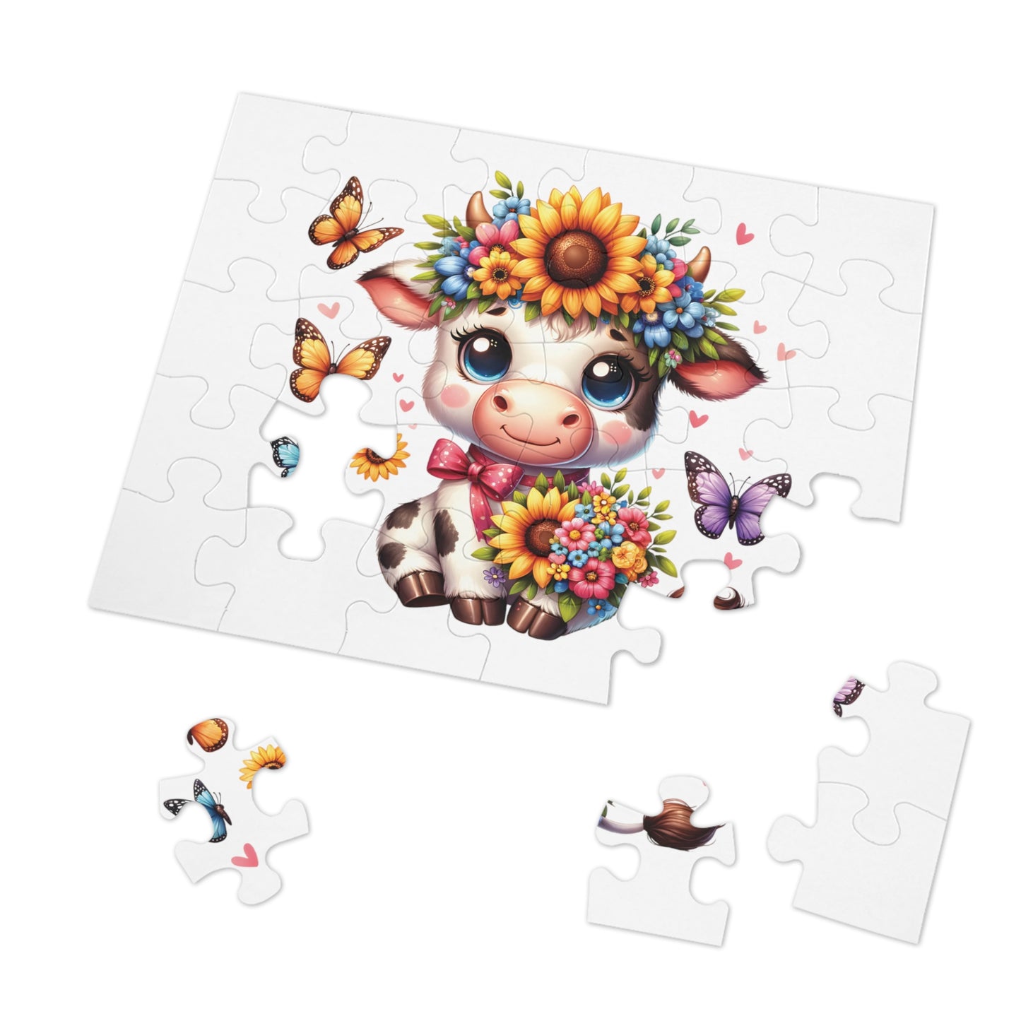 Jigsaw Puzzle, Highland Cow, Personalised/Non-Personalised (30, 110, 252, 500,1000-Piece)