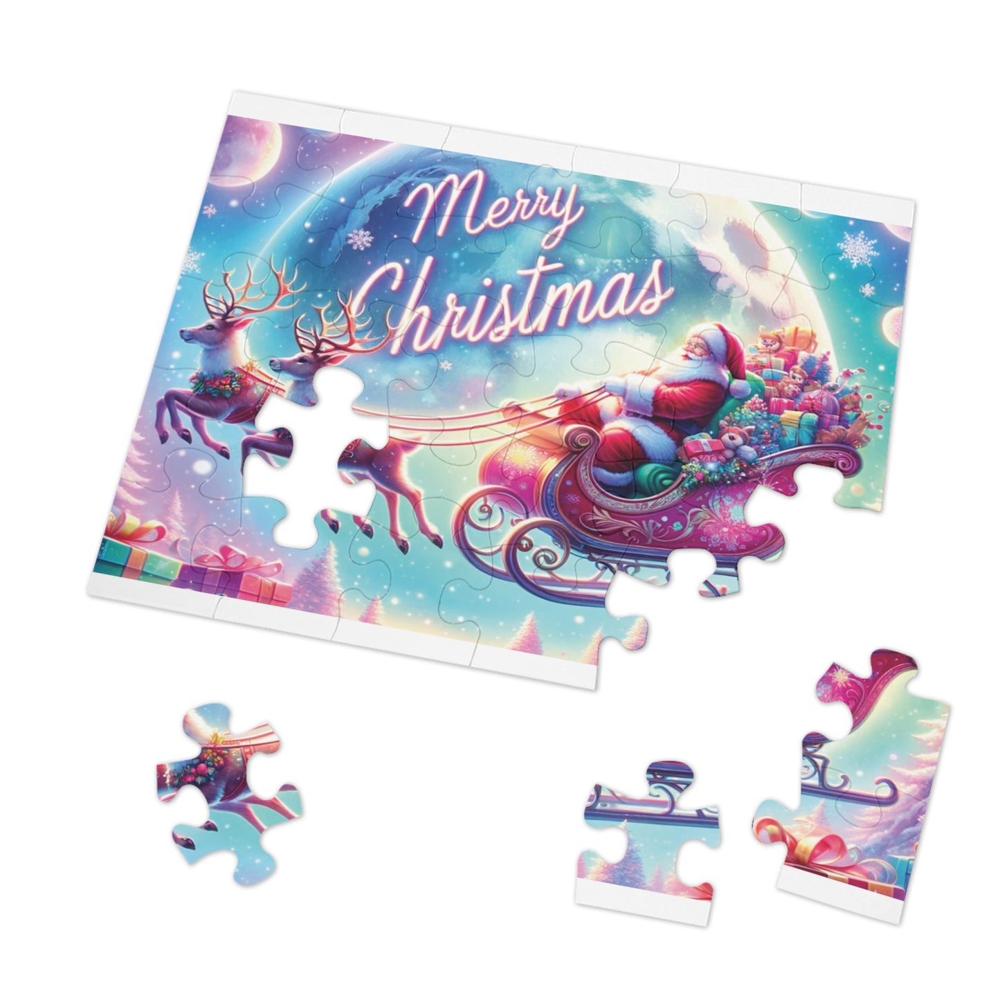 Jigsaw Puzzle, Christmas, Santa, Personalised/Non-Personalised (30, 110, 252, 500,1000-Piece)