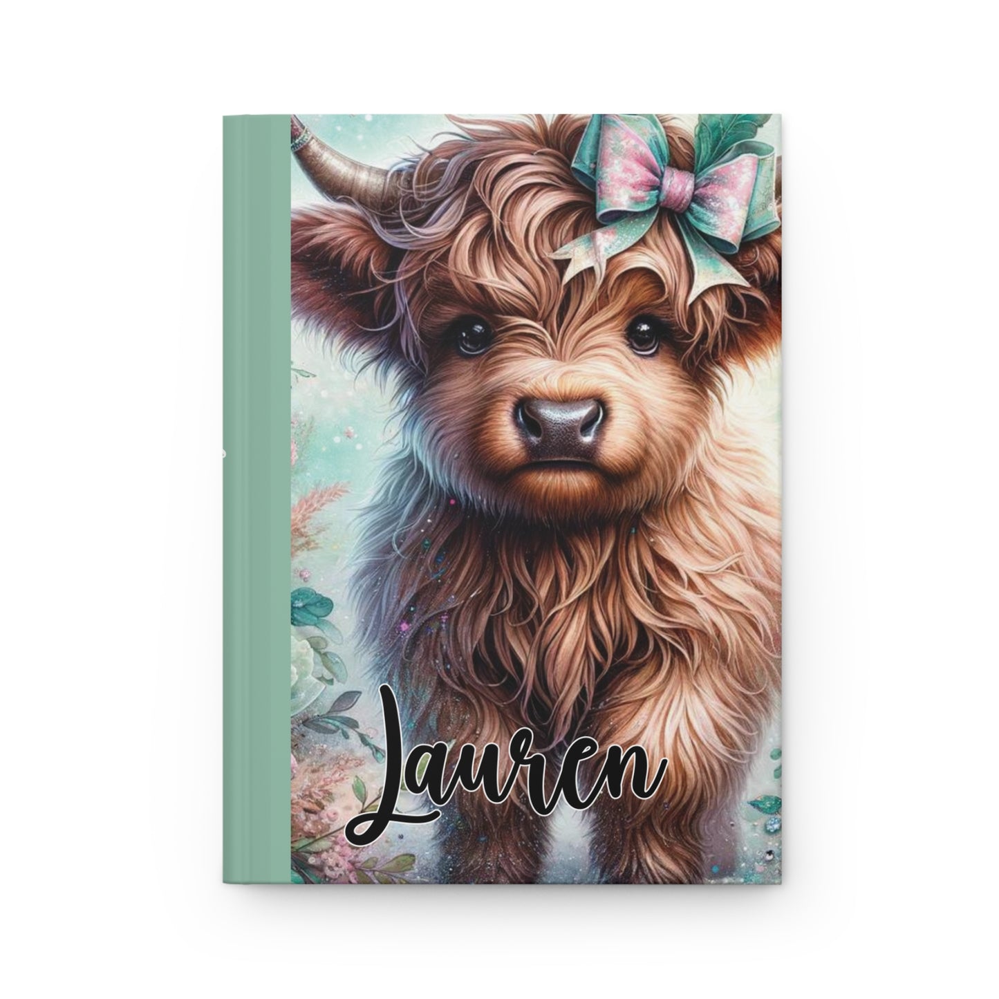 Personalised Hardcover Journal Matte, Highland Cow, awd-1418