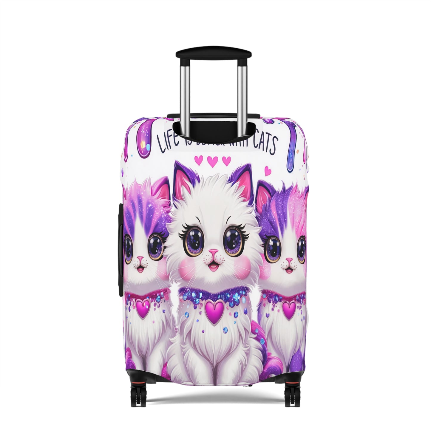 Luggage Cover, Life is Better with Cats, awd-3106