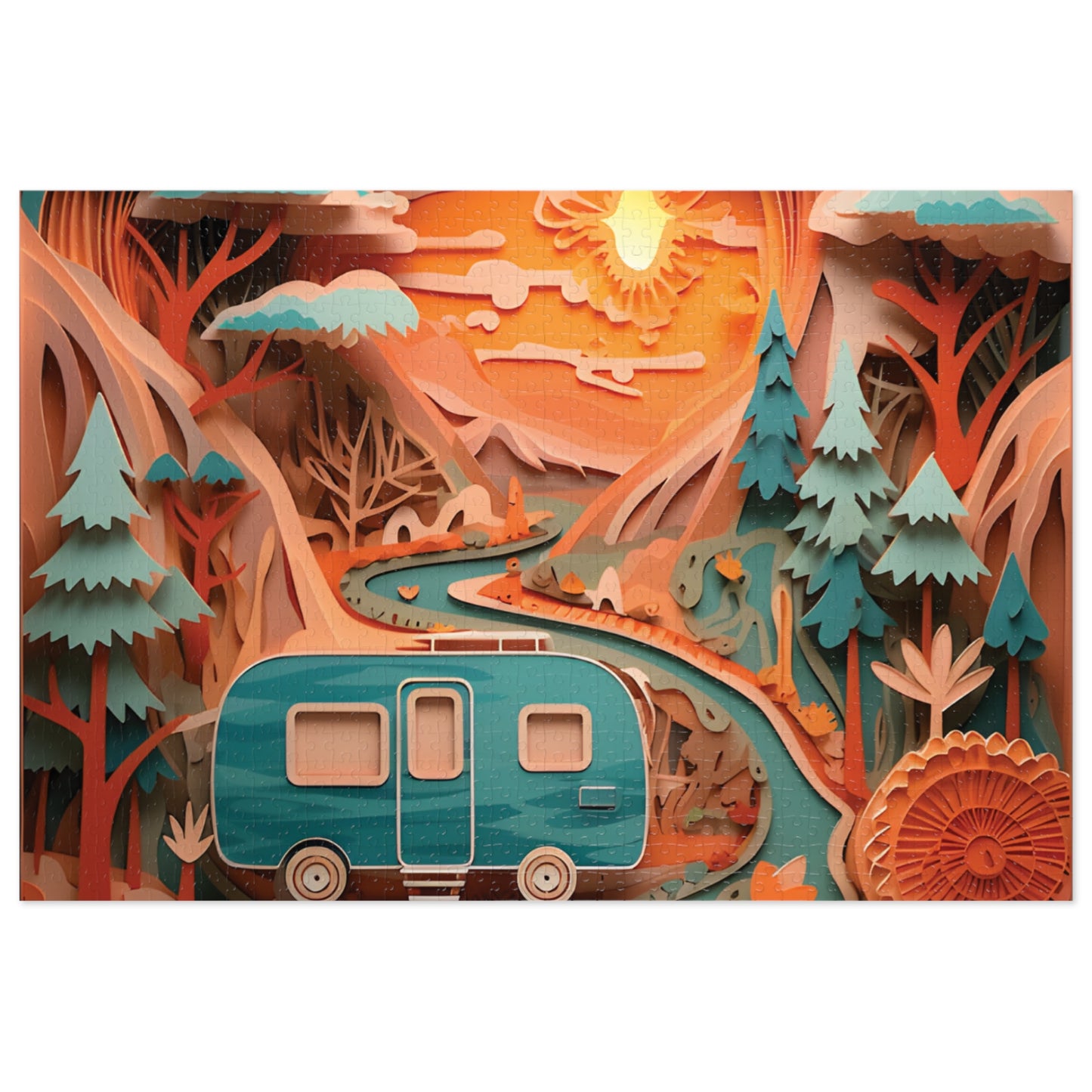 Puzzle, Caravan, Personalised/Non-Personalised (30, 110, 252, 500,1000-Piece) awd-pt-561