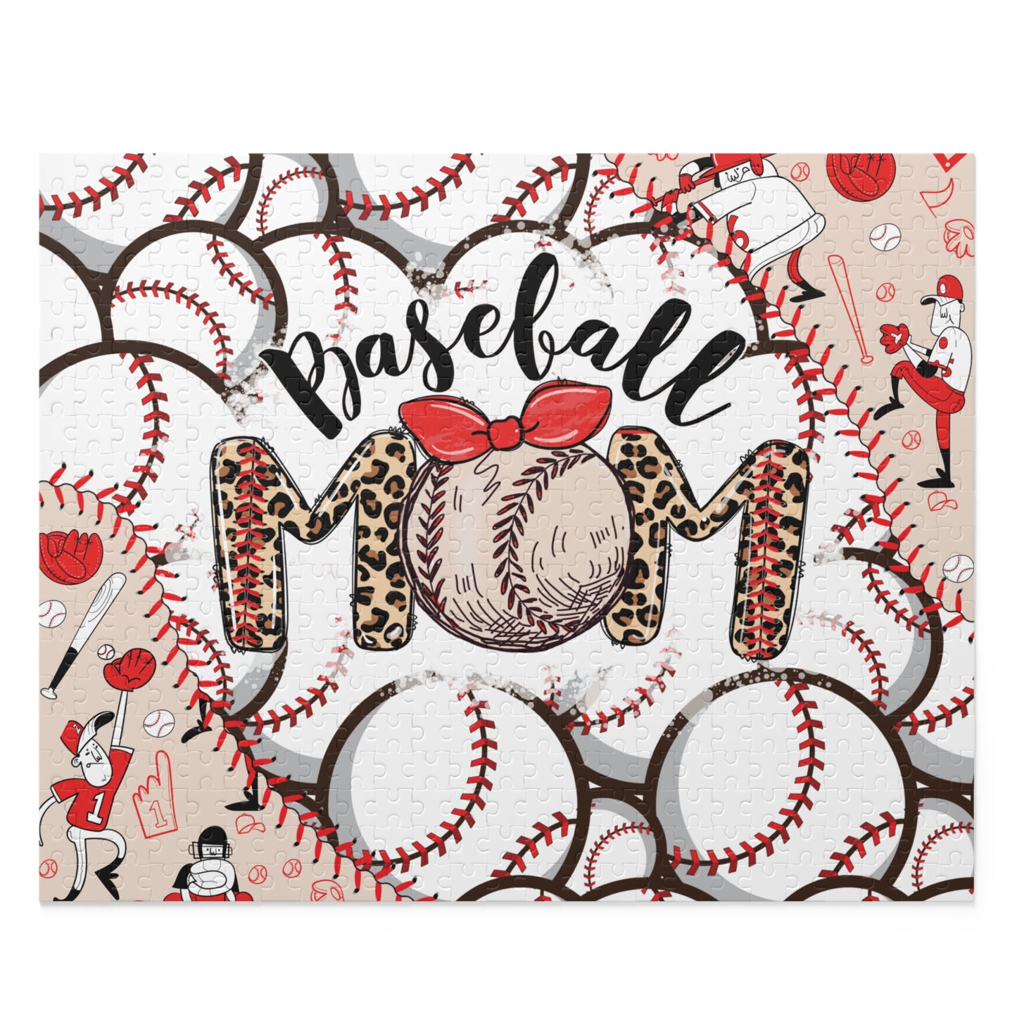 Personalised/Non-Personalised Puzzle, Baseball Mom (120, 252, 500-Piece)